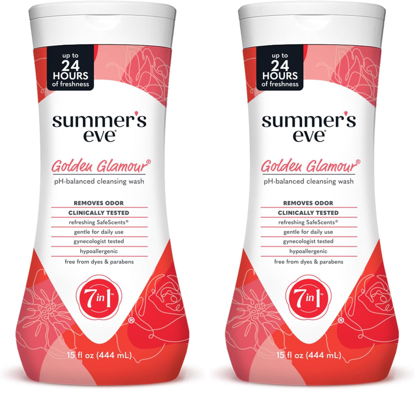 Summer's Eve Simply Sensitive All-Over Daily Feminine Wash, Gentle pH-Balanced Body Wash for Women, Removes Vaginal Odor, 15 Fl Oz