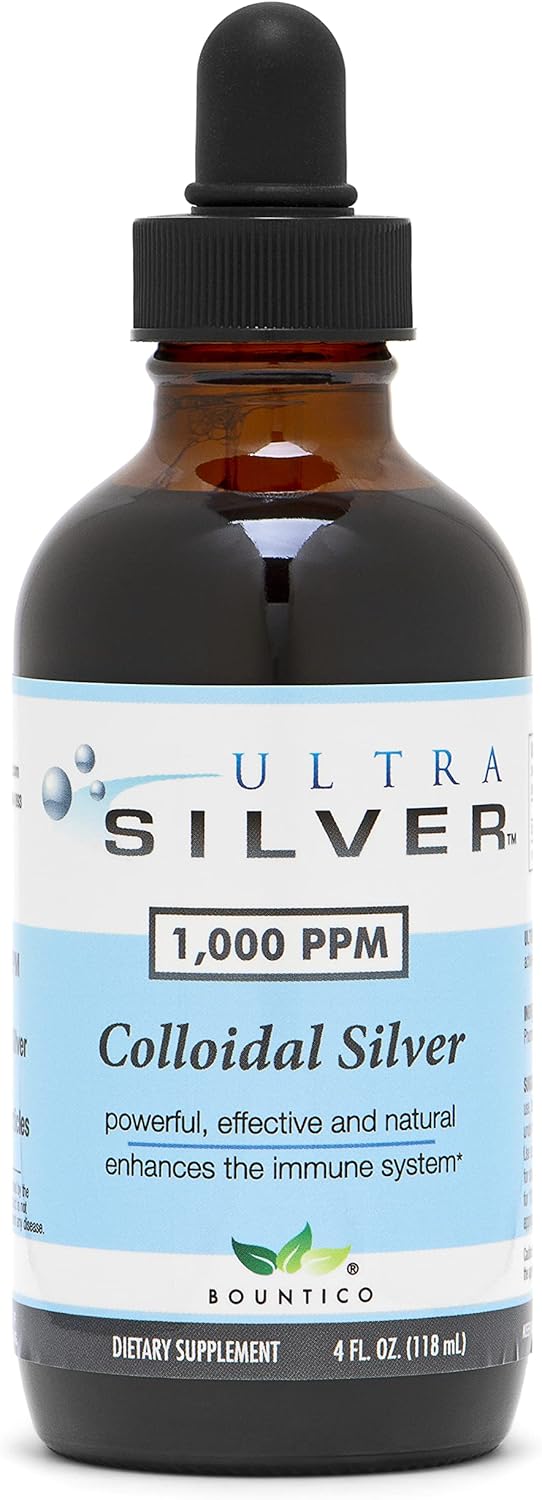 Ultra Silver® Colloidal Silver | 1,000 PPM, 4 Oz (118mL) | Mineral Supplement | True Colloidal Silver - with Dropper