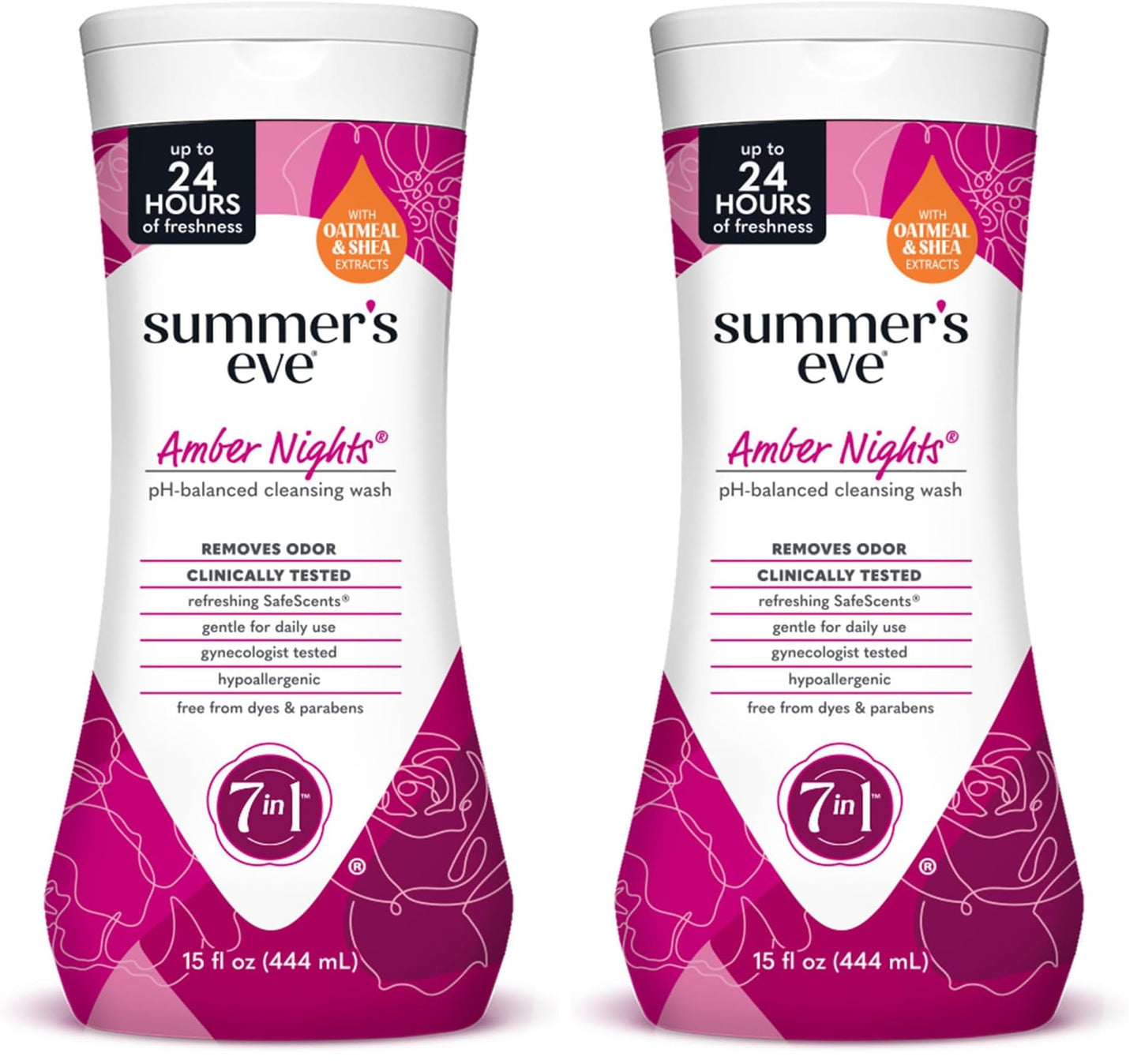 Summer's Eve Simply Sensitive All-Over Daily Feminine Wash, Gentle pH-Balanced Body Wash for Women, Removes Vaginal Odor, 15 Fl Oz