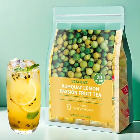 Kumquat Lemon Passion Fruit Tea - 200g - Fruity & Refreshing Herbal Tea - for Tea Lovers - Perfect Gift for Relaxation