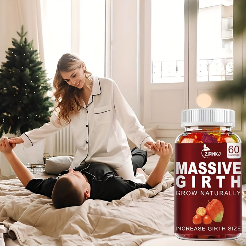 MASSIVE GIRTH Gummies - Gummies For Men, Highly Effective Extraction - Stamina, Dietary Supplement - Rich In Maca, Ashwagandha Root And Multiple Minerals 60 Gummies