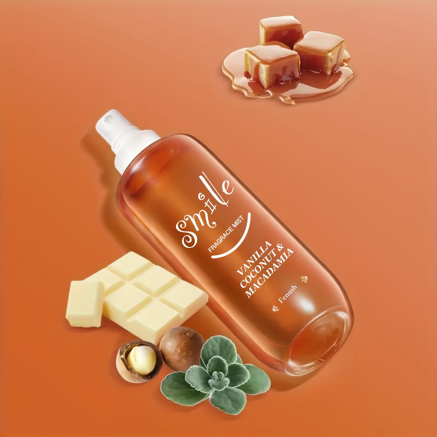 [90ml Gourmet Perfume] Brazilian Vanilla Coconut Macadamia Perfume Amber Gourmet Note, 90ml/3.0FL OZ Hair And Body Perfume Mist For Women