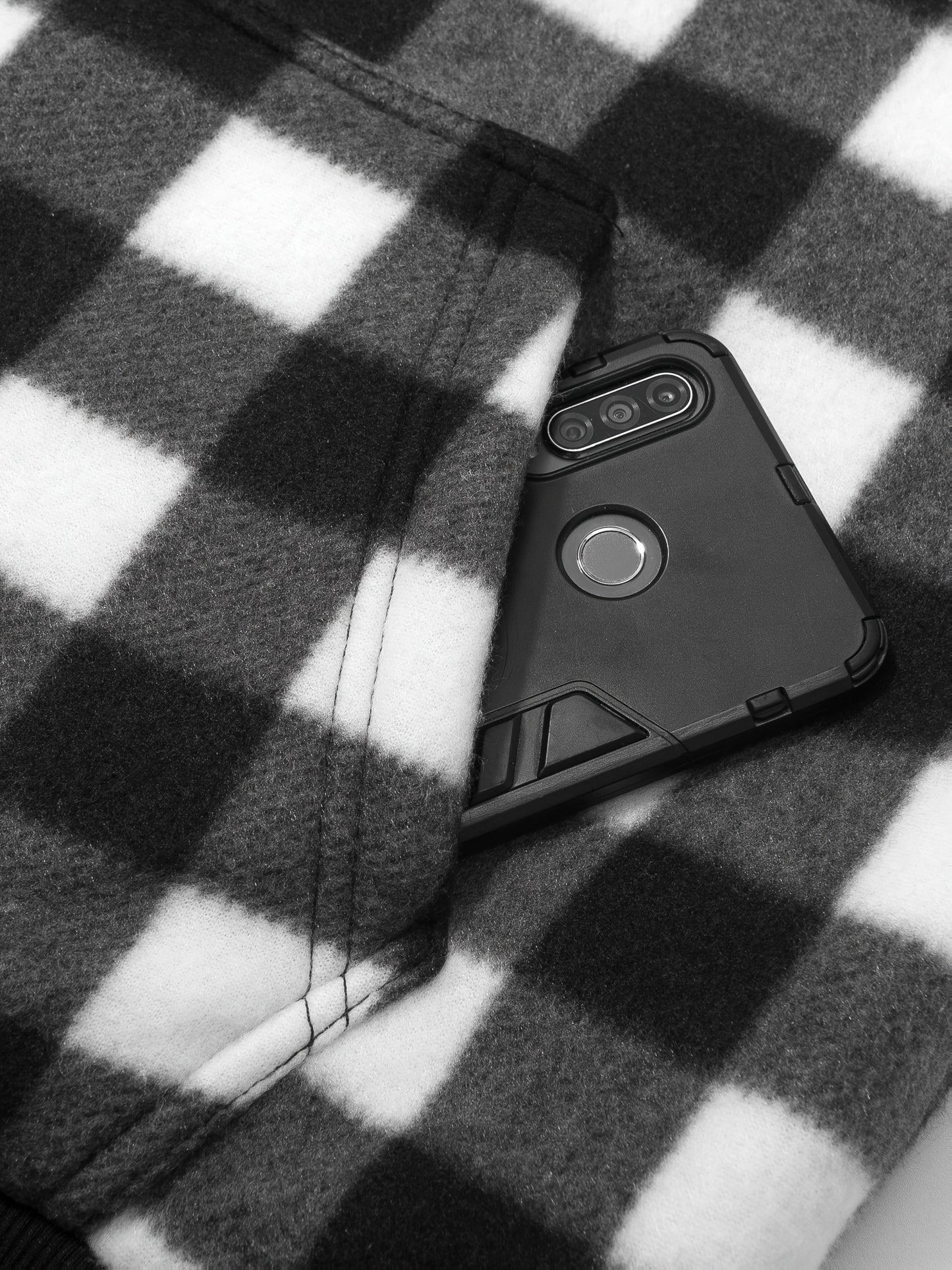 Men's Heavyweight Fleece Hooded Jacket - Full-Zip Sherpa Lining, Thick Winter Coat with Plaid Pattern (Blue/Black/Beige/Brown), Zippered Pockets, Hand Washable, Casual Outerwear for Cold Weather & Everyday Use - Ideal for Ski