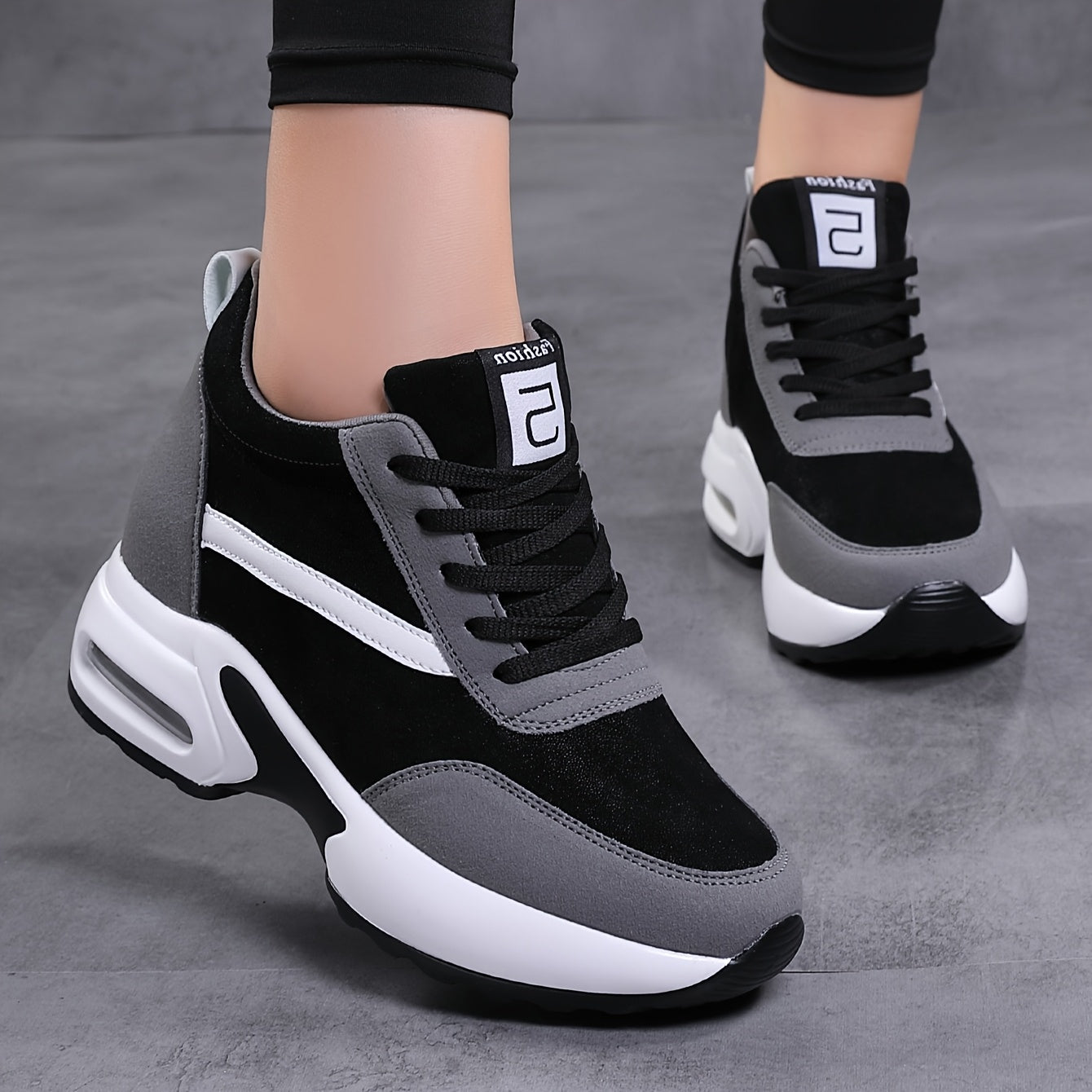 Ladies' Casual Sneakers, Lightweight, Comfortable, And Versatile Women'S Casual Sneakers with Hidden Heels.