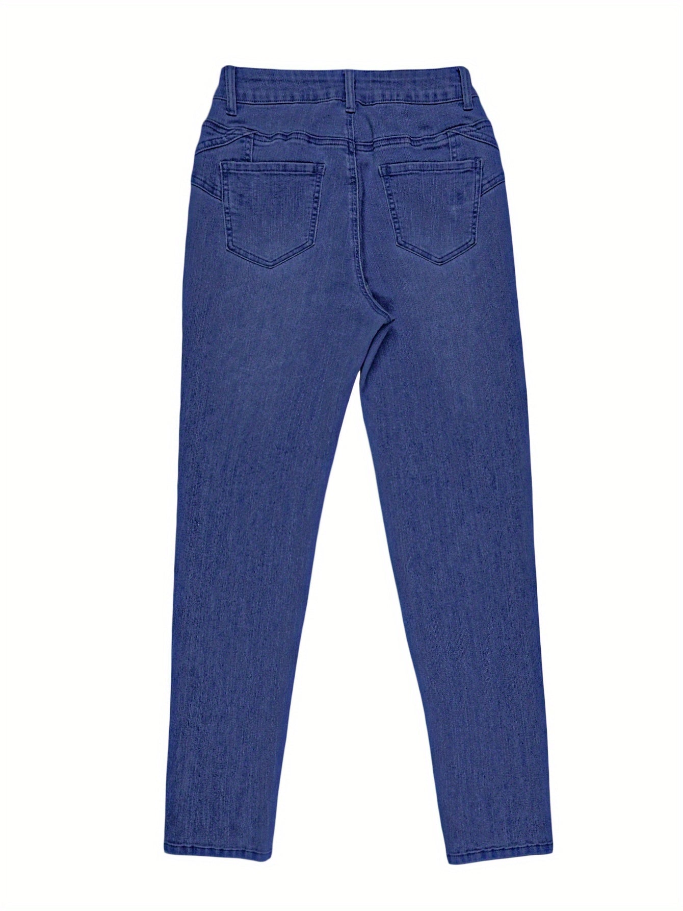 L035 Trendy And Versatile Street Fashion, Pure Black Skinny Stretch Ankle Pants, Women's Jeans.