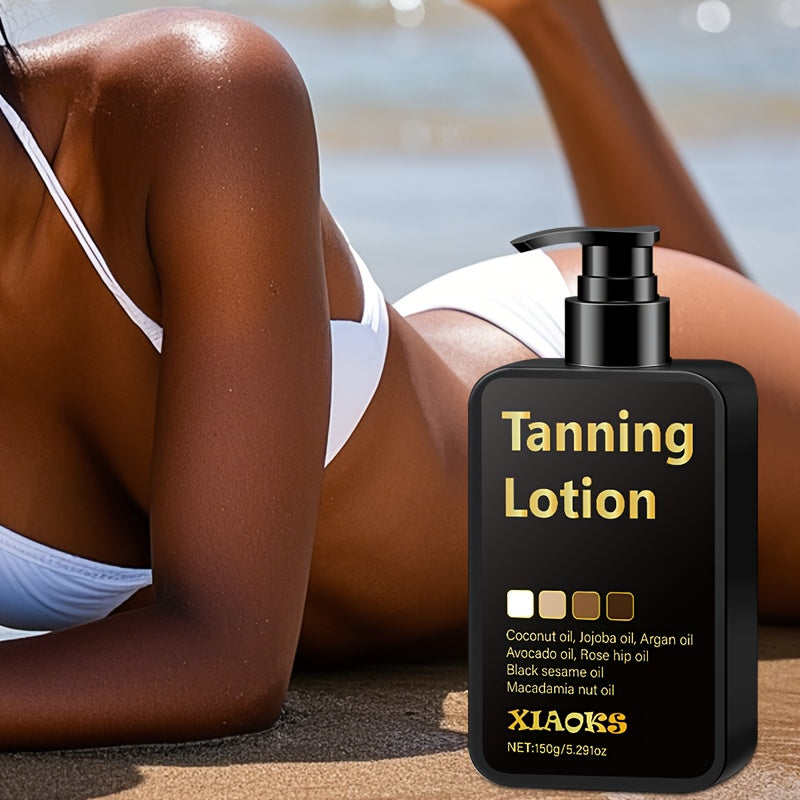 150g Super Dark Self-tanning Lotion - Quick Formulation, Perfect for Summer Beach And Seaside Use, Creating A Bronze Wheat Complexion, Refreshing Moisturizing, Suitable for All Light Beige Light Beige, Preventing Sunburn, Tan