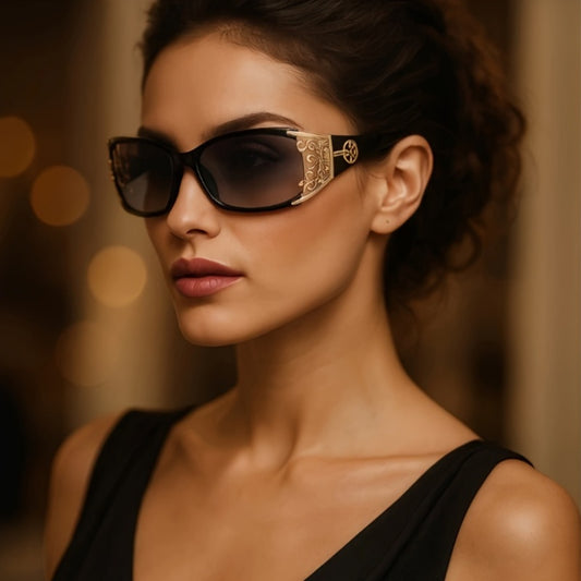 Glasses For Women Hollow Carved Lace Frame Design Ladies Shades Fashion Square Glasses Ladies Driving Shades With Protection