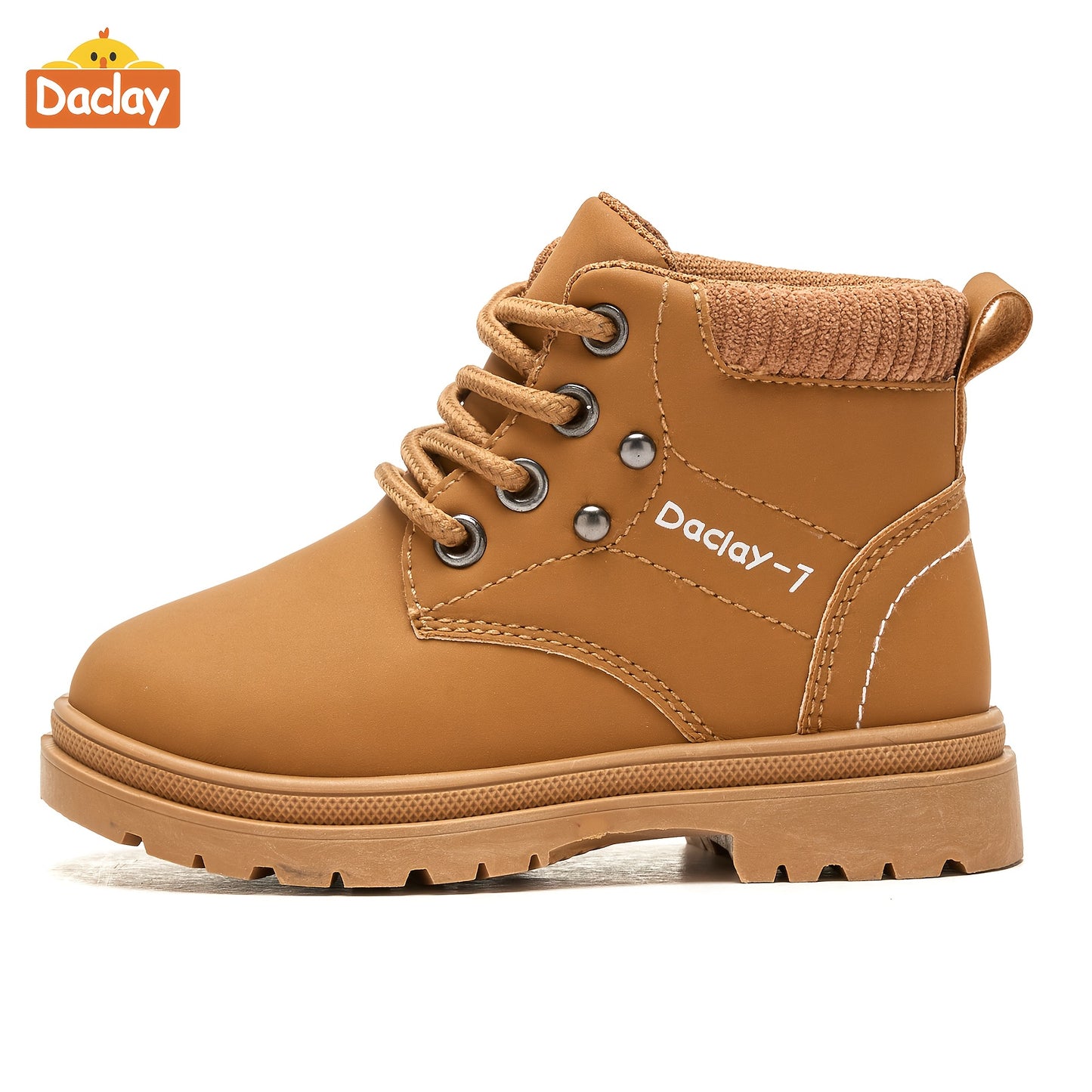 Girls & Boys All-Season Thickened PU Boots with Closure - Pink/White Short/Mid-Calf Outdoor, Round Toe Traction Tread for &, Durable Casual & Footwear (Easy On/Off)