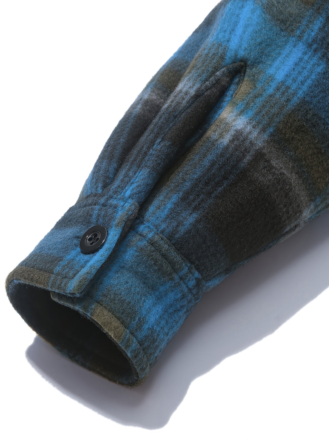 Men's Jacket, Heavyweight Hooded Sweater, Full Zip Thick Snow Mountain Lined Flannel Plaid Shirt with Pockets, Casual Style, Perfect for Autumn and Winter, Regular Fit, Hooded Collar, Plaid Pattern