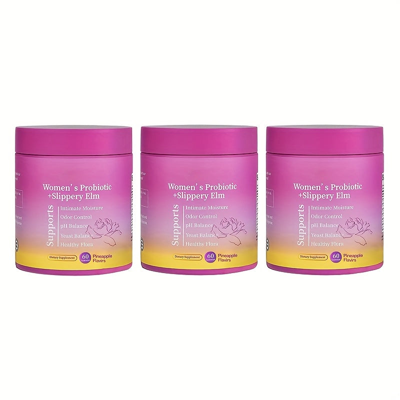 60 Women'S Probiotic Gummies 2-in-1 With Smooth Leaf Heather, 4 Probiotics PH Balanced - Delicious Gummy Dietary Supplement, Women'S Health Care | High Quality Formula, Fruity Gummies