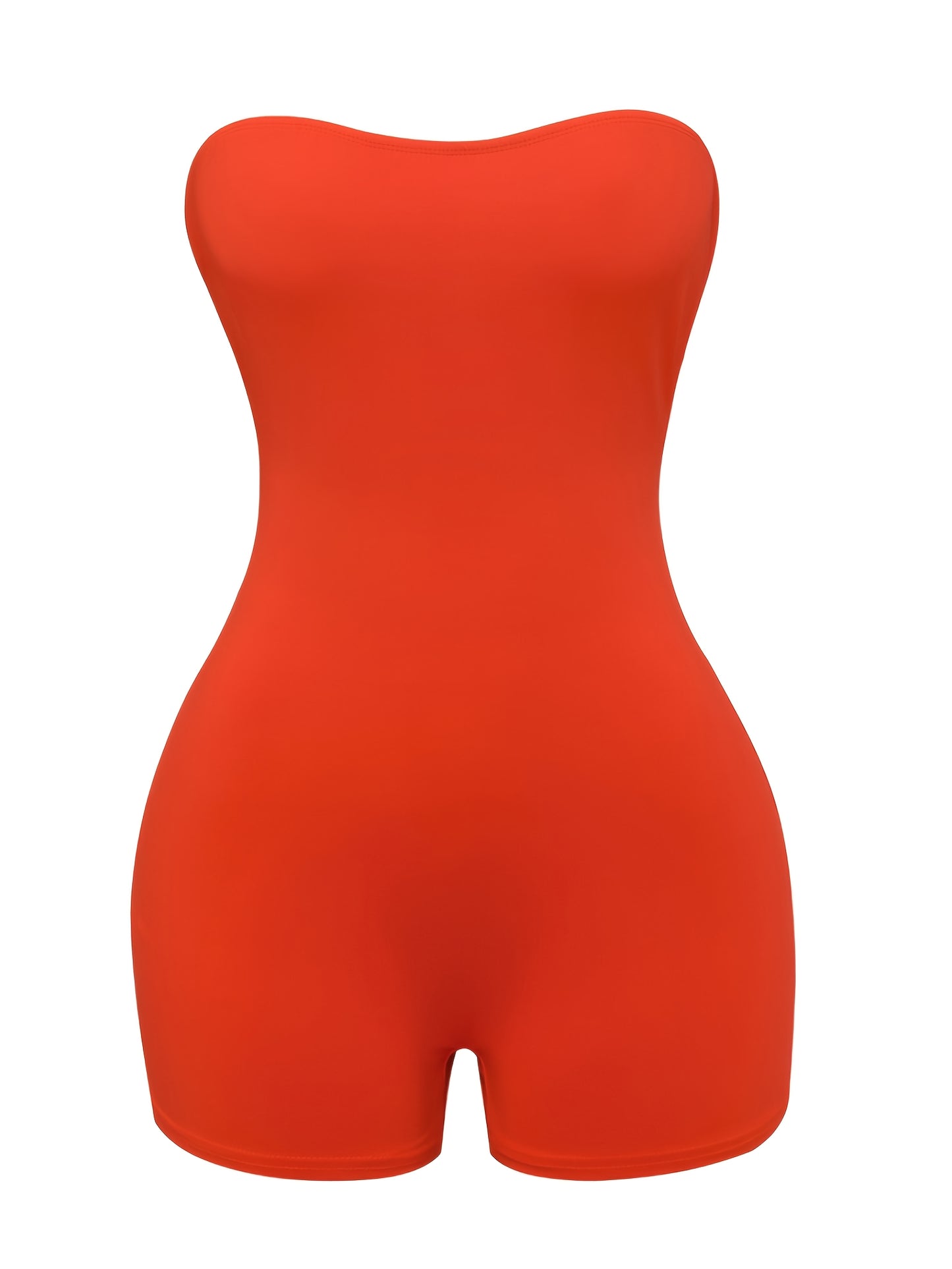 [Polyester Off-Shoulder Jumpsuit] Summer Perfect Polyester Off-Shoulder Bodycon Jumpsuit for Women - Solid Color, Casual Style, Machine Washable