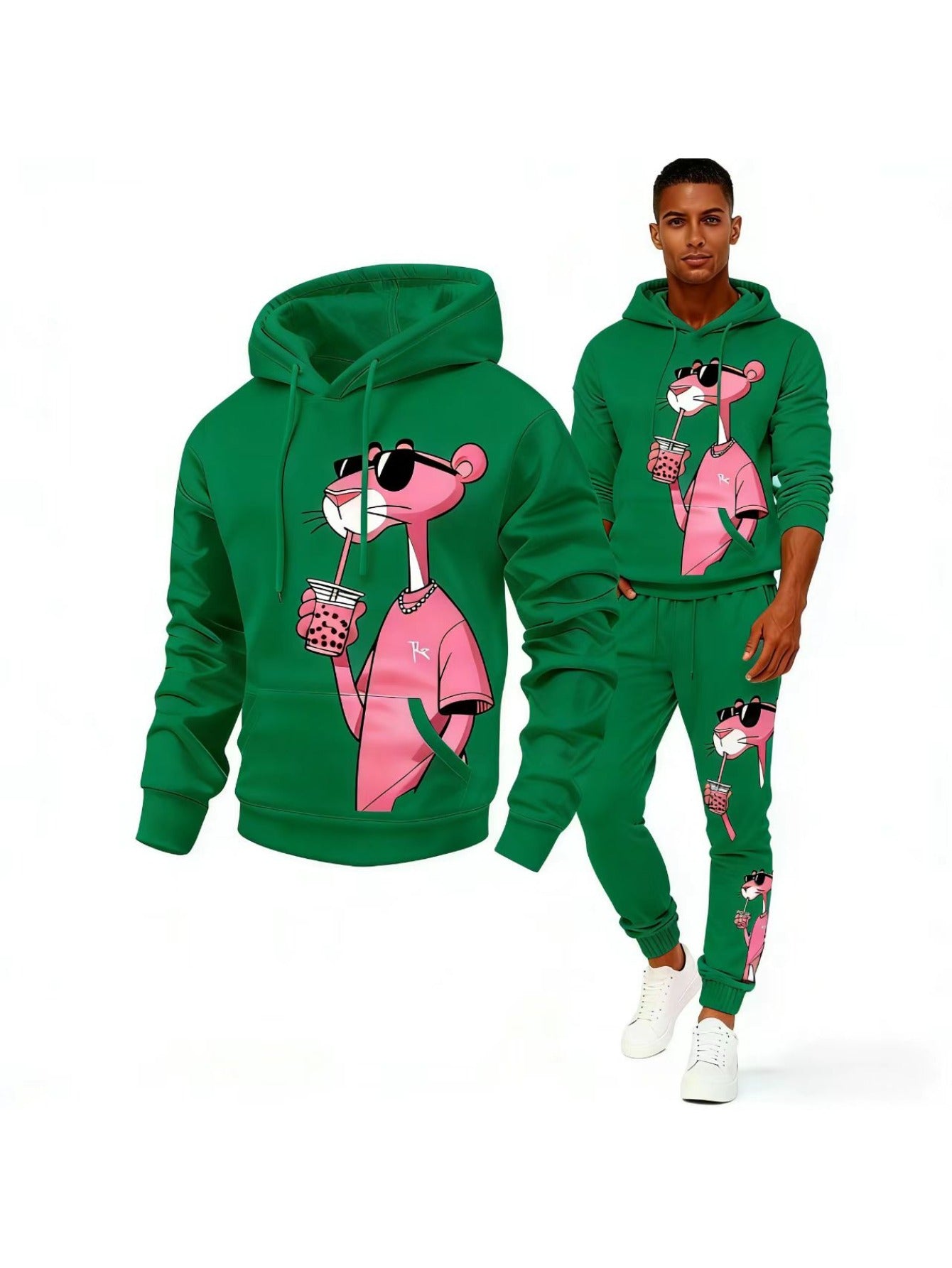 2pcs Men'S Matching Outfit | Casual Round-Neck Long-Sleeve Hoodie and Sweatpants, Suitable for Winter and Autumn, Designed for Sports Activities, Ideal for Thanksgiving, Valentine'S Day, Father'S Day, Halloween, Christmas, Ho