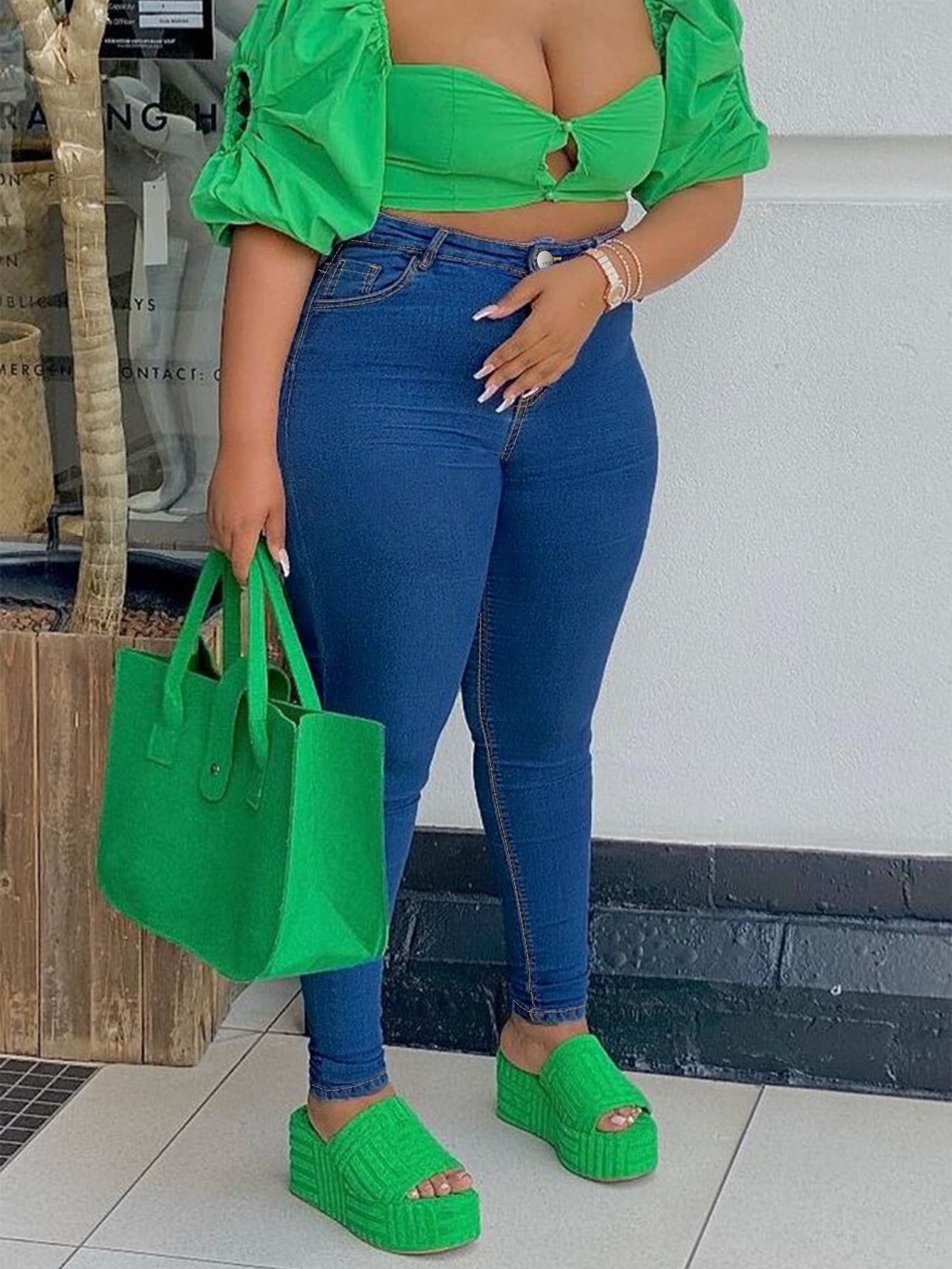 Plus Size Women'S Jeans Skinny Legs And Elastic Tight Fit - Casual, Fashionable, Comfortable, Multi-Functional Jeans Tight Jeans Can Provide You with a Unique Wearing Experience