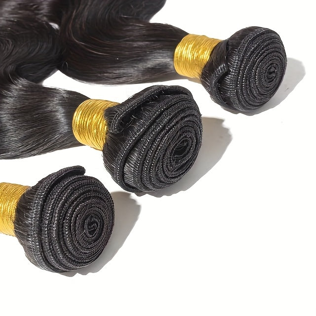 3 Bundles 10A Brazilian Virgin Human Hair Extensions Straight 100% Unprocessed Thick Tangle-Free 10-30 Inch for