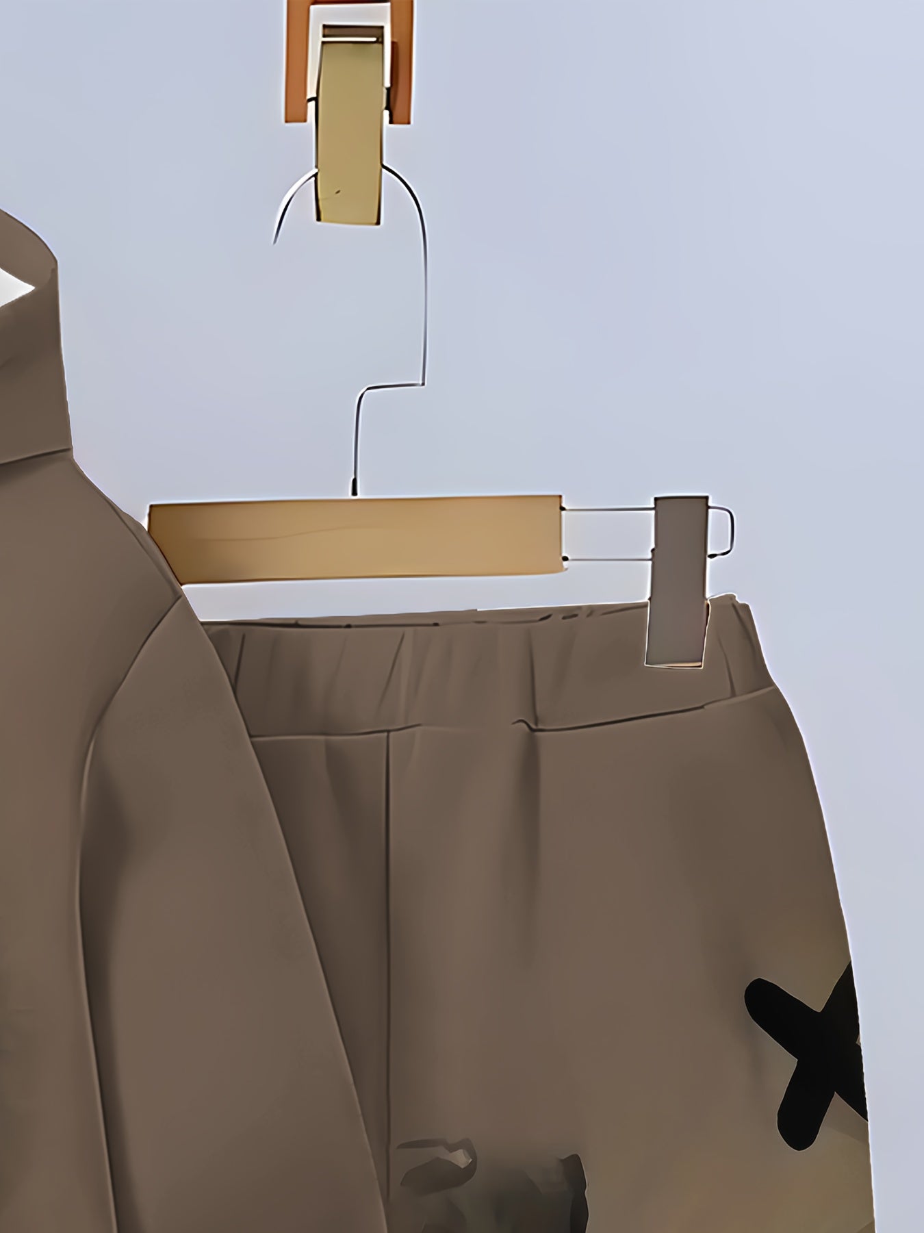 [3D Print Boys' Set] 3D Print Boys' Hoodie & Sweatpants Set - Brown Casual Sportswear with "Good Boy" Graphic, Long Sleeve Pullover & Joggers, Regular Fit, Fall/Winter Outdoor Outfit