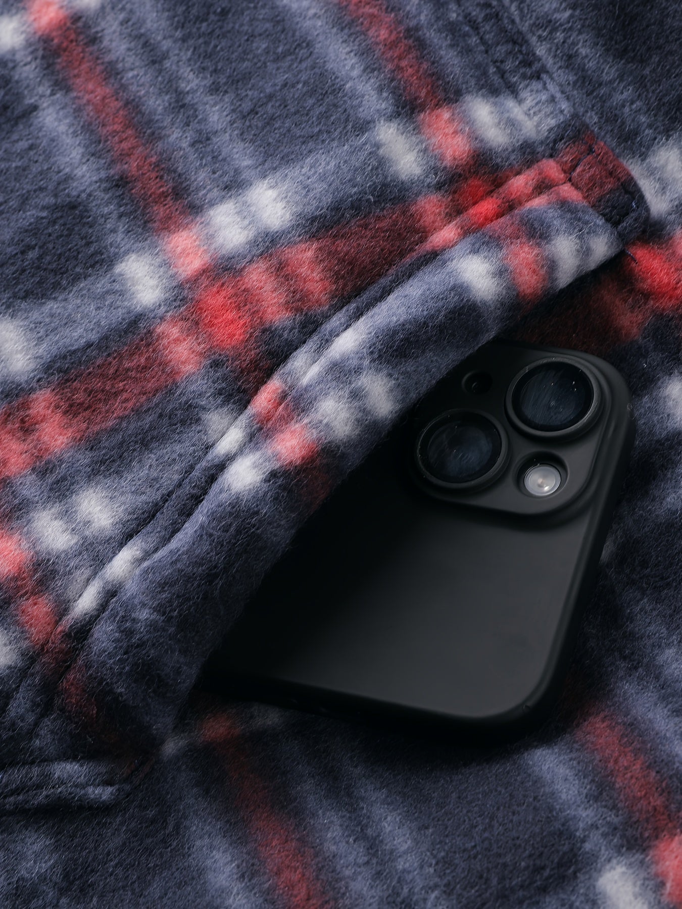 Men's Heavyweight Fleece Hooded Jacket - Full-Zip Sherpa Lining, Thick Winter Coat with Plaid Pattern (Blue/Black/Beige/Brown), Zippered Pockets, Hand Washable, Casual Outerwear for Cold Weather & Everyday Use - Ideal for Ski