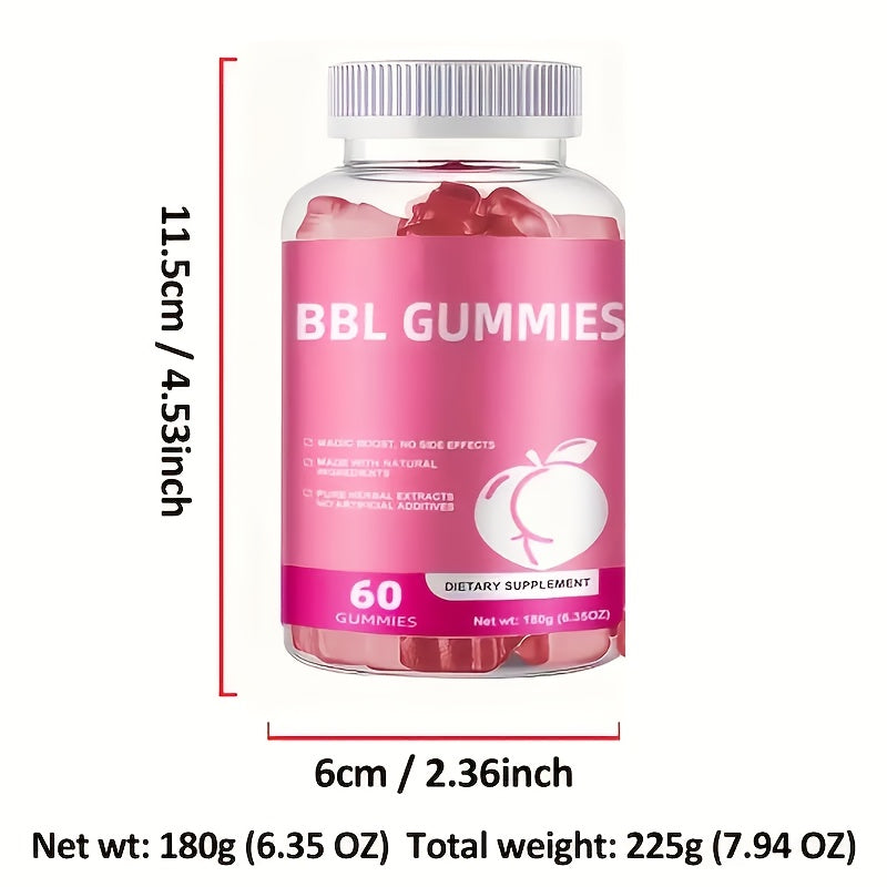 Women's Curves Candy - Supports Natural Curves with Ingredients Like Kudzu Root, Fenugreek, Saw Palmetto, And A Blend Of Herbal Extracts, Vitamins, And Minerals. Delicious Peach Flavor, 60pcs (30-day Supply).