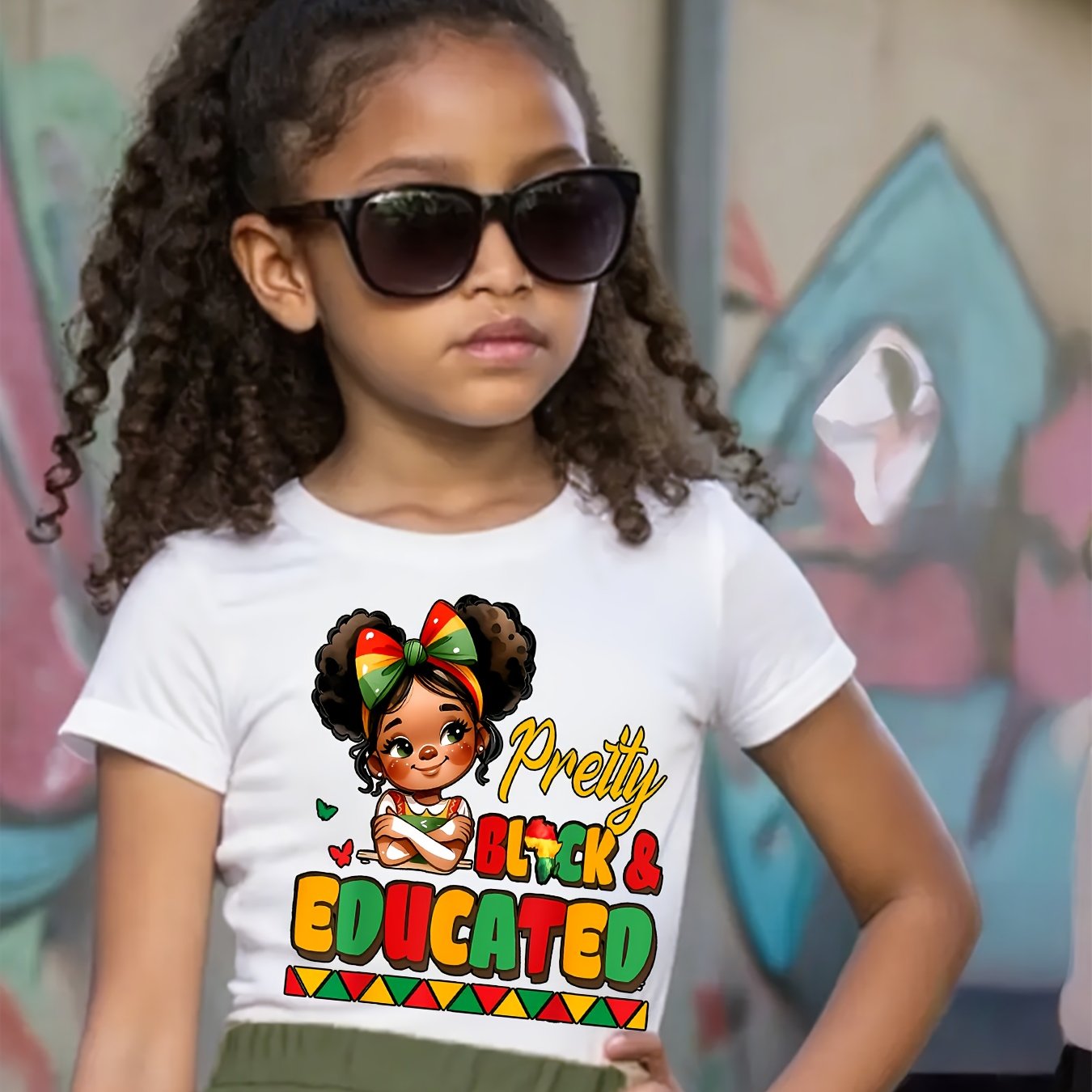 Pretty Black Educated Black History African Boys Girls Girls T-Shirt
