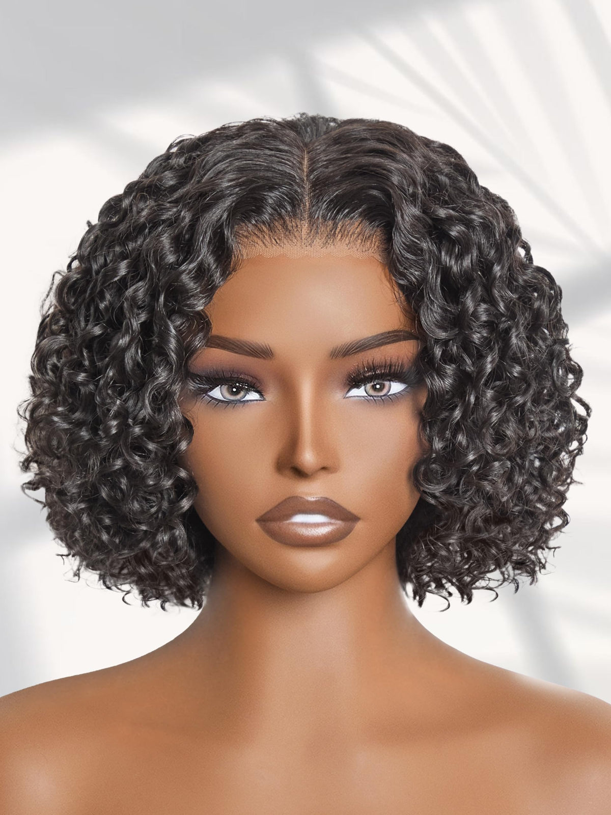 LUVME HAIR 12" Curly Bob Glueless with Blonde Highlights Wigs Human Hair | Without Spray Wigs Pre Plucked Pre Cut Undetectable HD Lace No-Glue Need Protective Wig Short Ready to Go Wig 180 Density