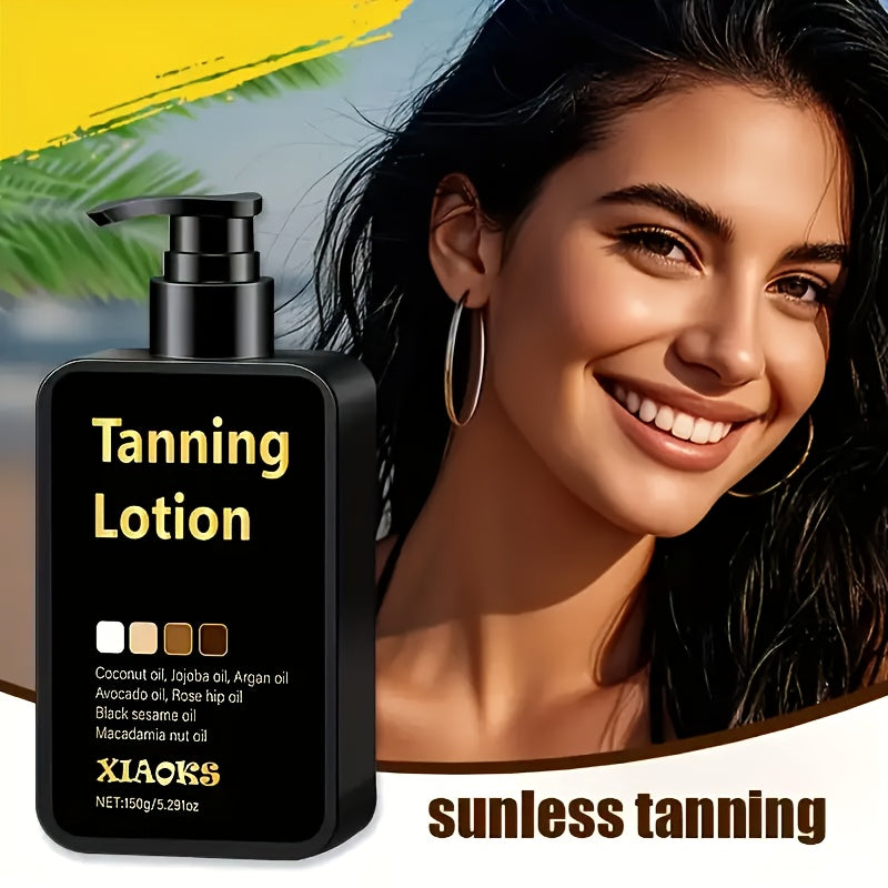 150g Super Dark Self-tanning Lotion - Quick Formulation, Perfect for Summer Beach And Seaside Use, Creating A Bronze Wheat Complexion, Refreshing Moisturizing, Suitable for All Light Beige Light Beige, Preventing Sunburn, Tan