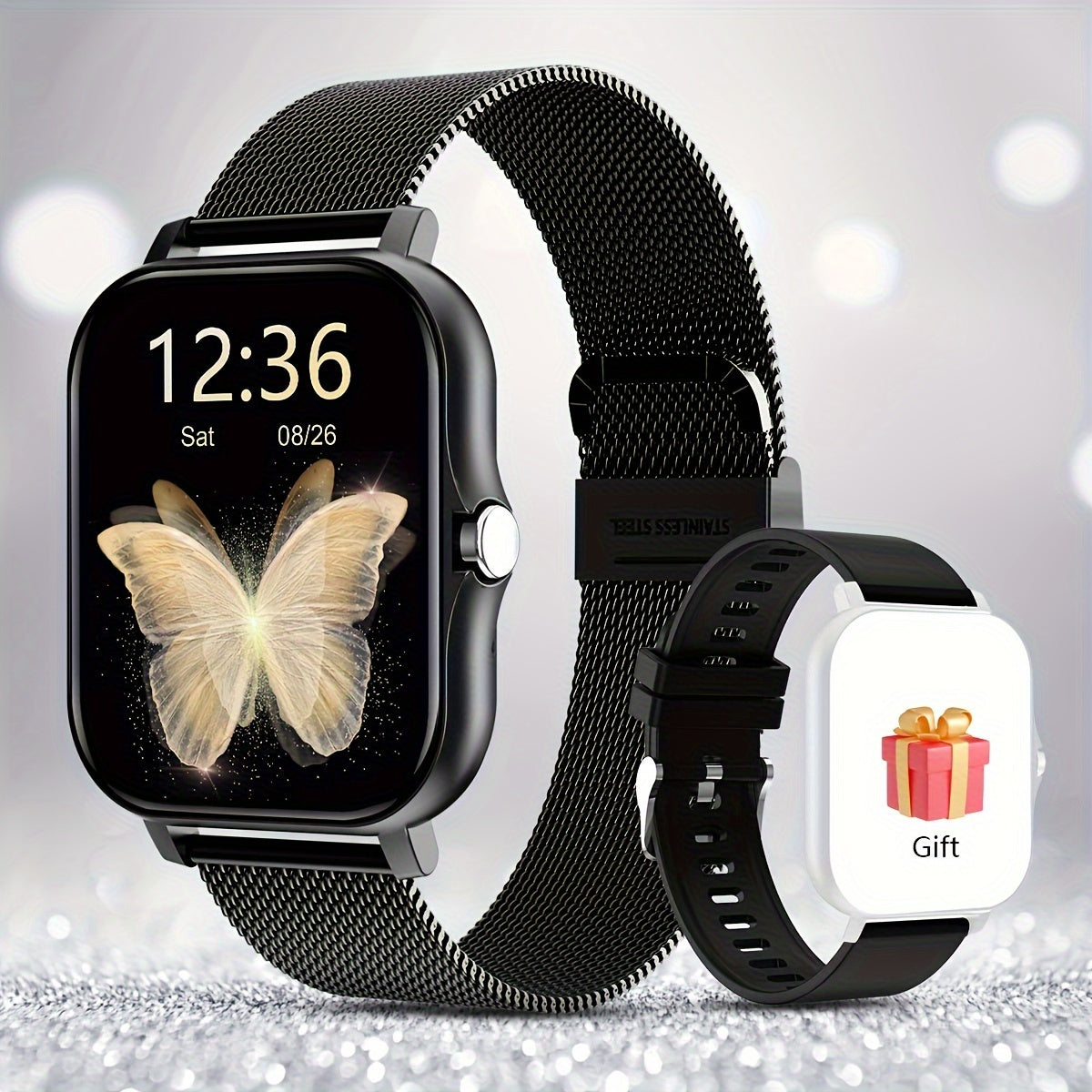 2024 Trendy Smartwatch, Versatile, Full Touch Display With Wireless Calling - Fitness Tracker, Free Steel Band, Compatible With Android And IOS, Perfect Gift For Halloween Christmas!