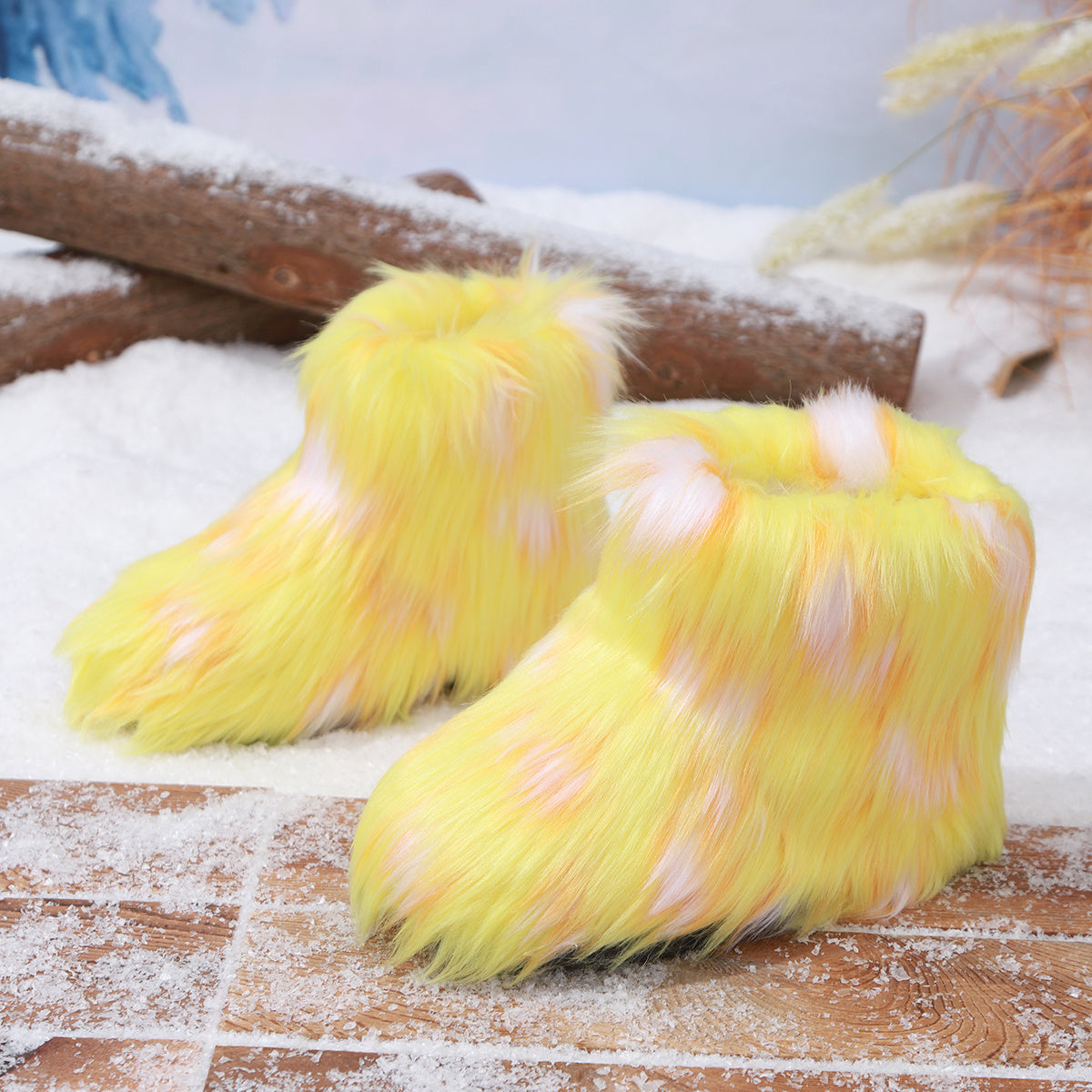 2025 Winter Girls' Outdoor Snow Boots, Multi-Color Tassel Warm Shoes