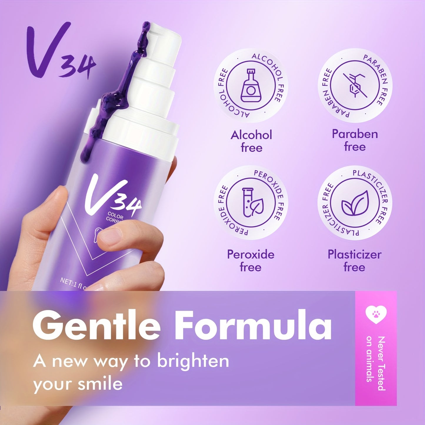 Magic Of Color Wheel Toothpaste - 1PCS Purple Toothpaste For A Brighter Smile And Whiter Teeth - 1fl Oz/30 Ml