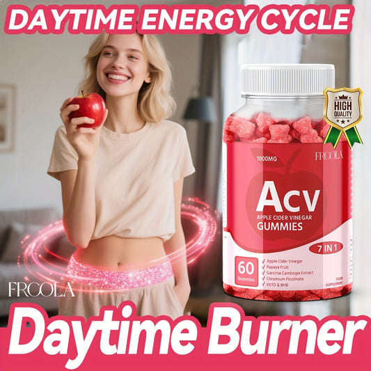 Daytime Burner KETO + ACV Gummies - Papaya, Garcinia Cambogia & Vitamins- Daytime Energy Cycle, Support Weight Health, Gut And Digestive Health