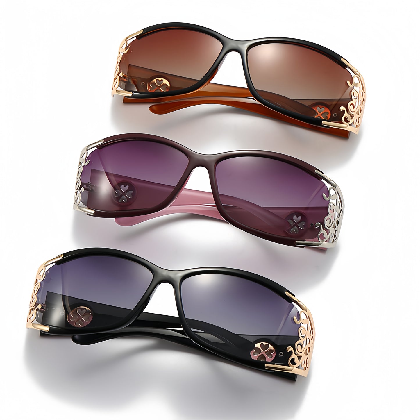 Glasses For Women Hollow Carved Lace Frame Design Ladies Shades Fashion Square Glasses Ladies Driving Shades With Protection