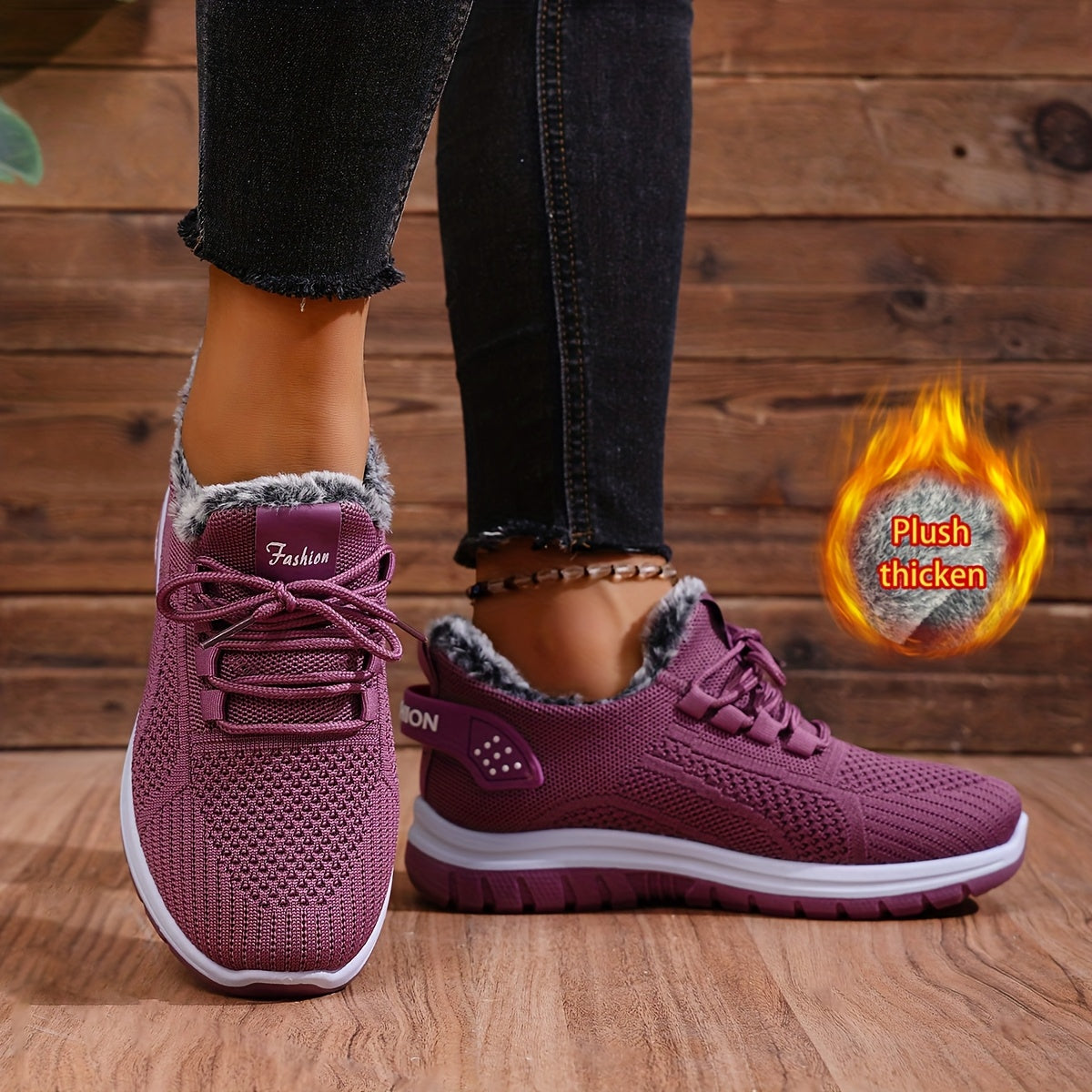 Women'S Plush Fleece-Lined Winter Boots - Lightweight Warm Round-Toe Ankle Boots with Lace-Up Closure, Turquoise & Faux Cover Upper, Winter Boots For Women, Winter Footwear, Stylish Winter Wear, Comfortable Winter Wear