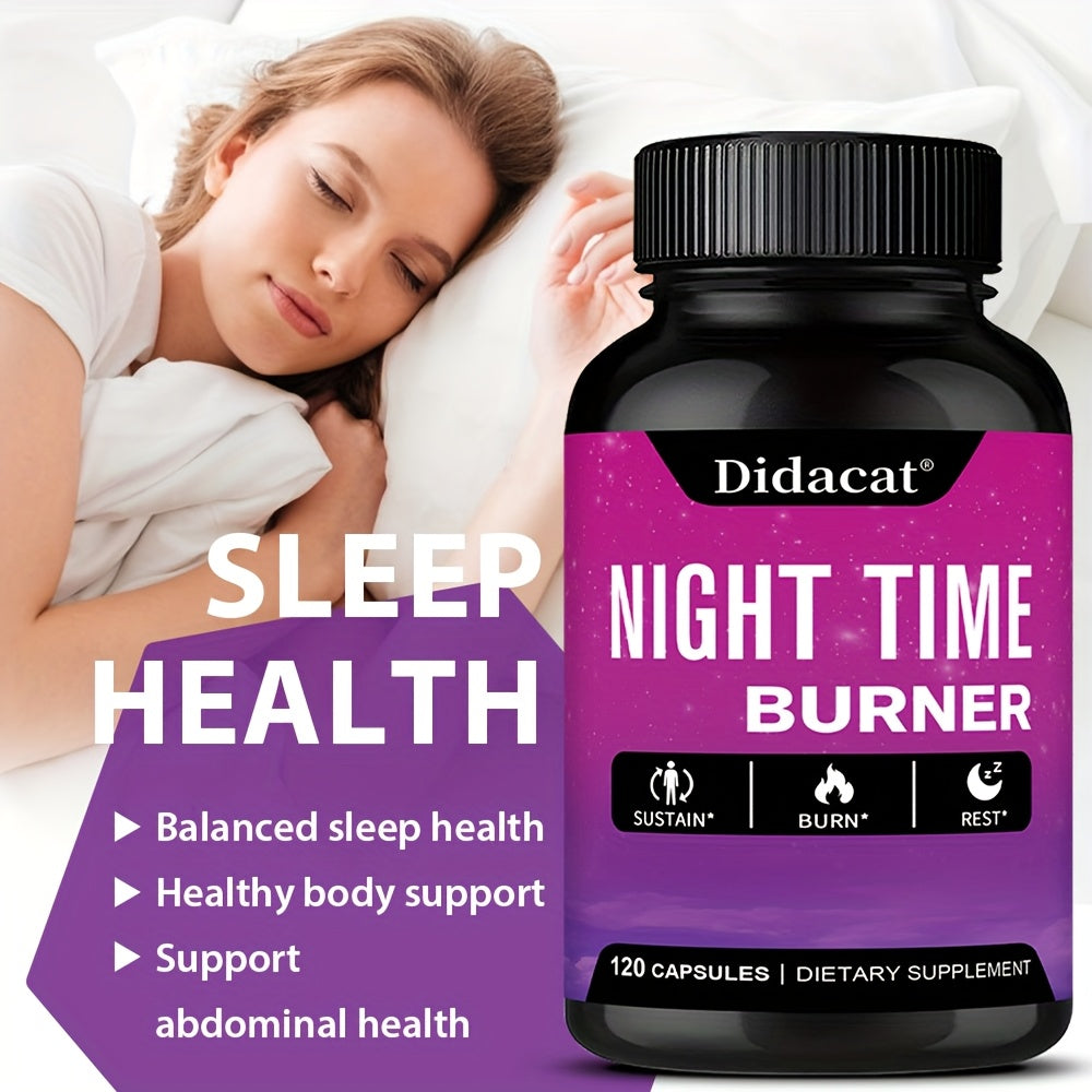 [120 Night Time Burner] 120 Night Time Burner Supplements | With Green Coffee Bean Extract - Capsules