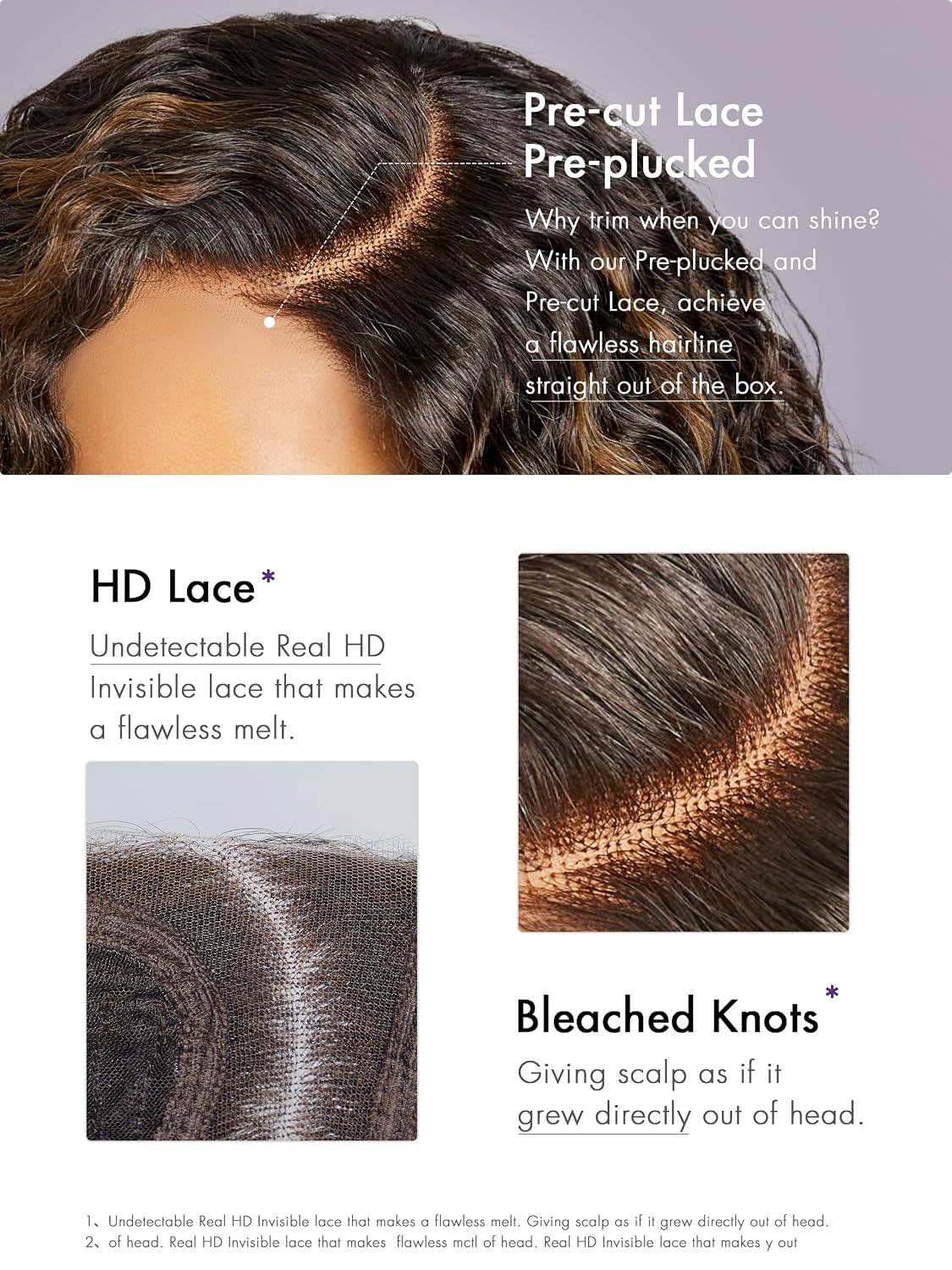 LUVME HAIR 12" Curly Bob Glueless with Blonde Highlights Wigs Human Hair | Without Spray Wigs Pre Plucked Pre Cut Undetectable HD Lace No-Glue Need Protective Wig Short Ready to Go Wig 180 Density