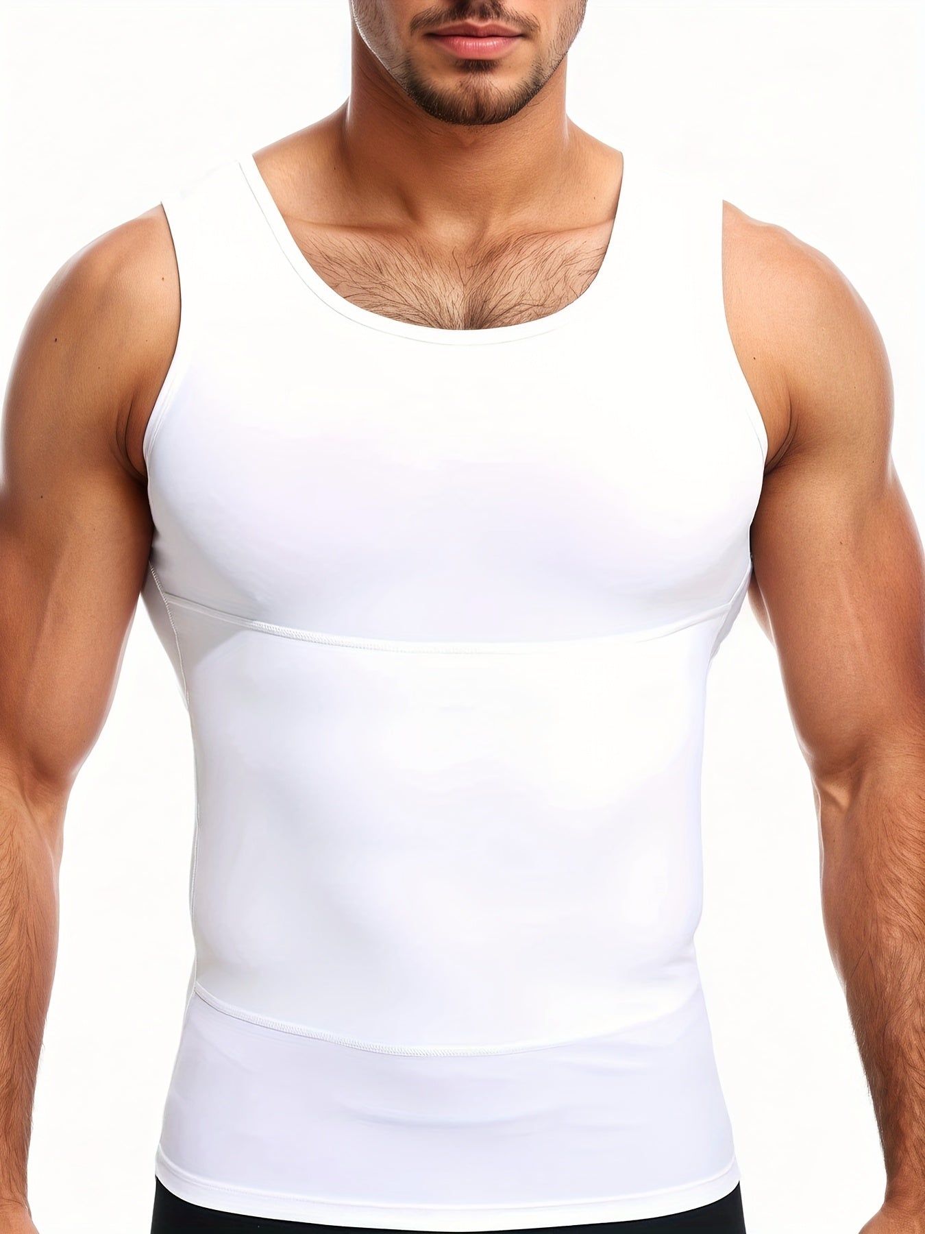 Men'S Compression Shirt For Body Shaper Tummy Control Shapewear Vest Tight Underwear Tank Top