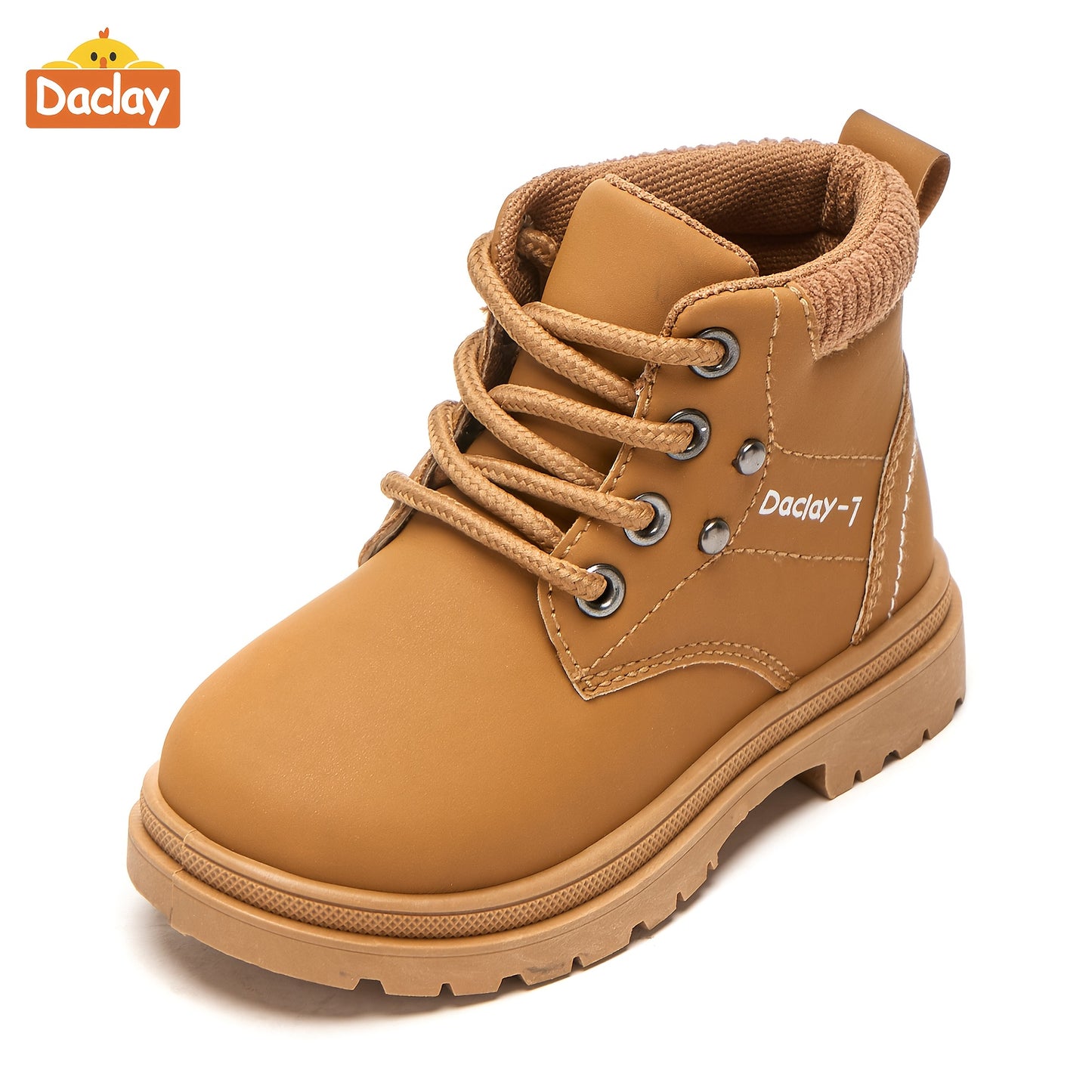 Girls & Boys All-Season Thickened PU Boots with Closure - Pink/White Short/Mid-Calf Outdoor, Round Toe Traction Tread for &, Durable Casual & Footwear (Easy On/Off)