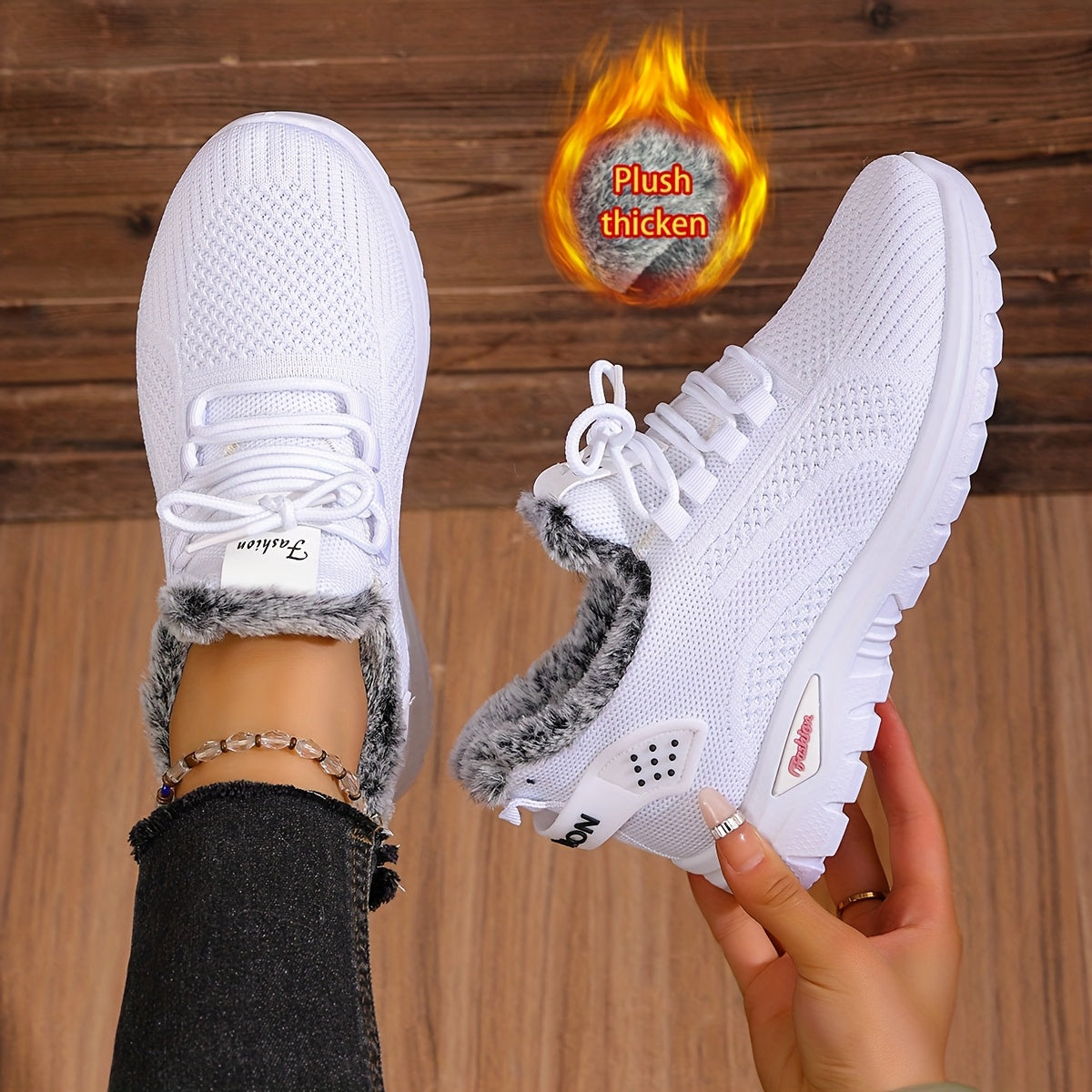 Women'S Plush Fleece-Lined Winter Boots - Lightweight Warm Round-Toe Ankle Boots with Lace-Up Closure, Turquoise & Faux Cover Upper, Winter Boots For Women, Winter Footwear, Stylish Winter Wear, Comfortable Winter Wear