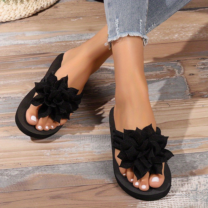 Toe Clip Flip-Flops for Women, Plus Size, Floral Flat Sandals for Men and Women, Summer New Style Couple Sandals