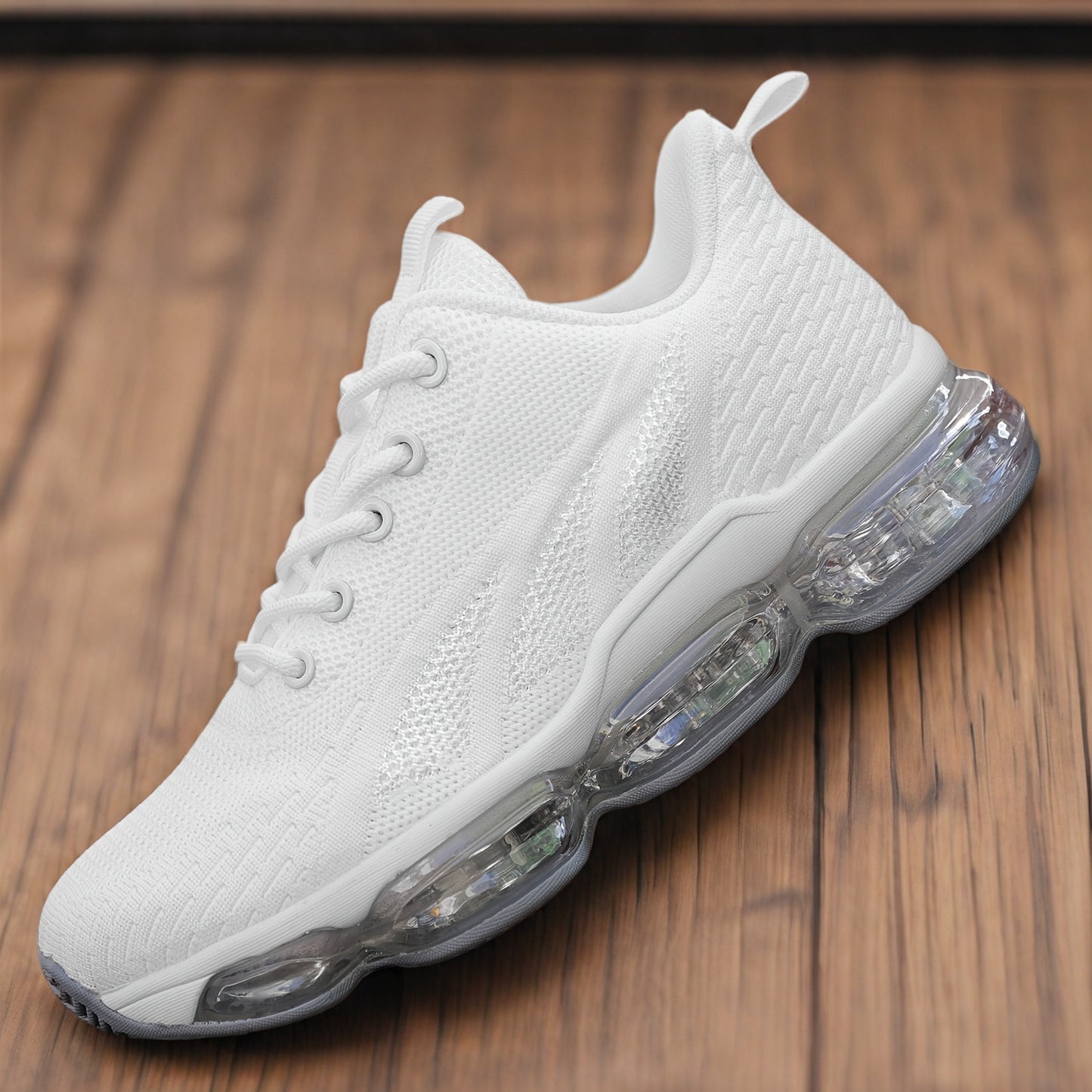 [Breathable Casual Sneakers] Breathable Women's Casual Sneakers - Lace-Up, Low Top, Solid Color with Rubber Sole for All Seasons, Effortless Style
