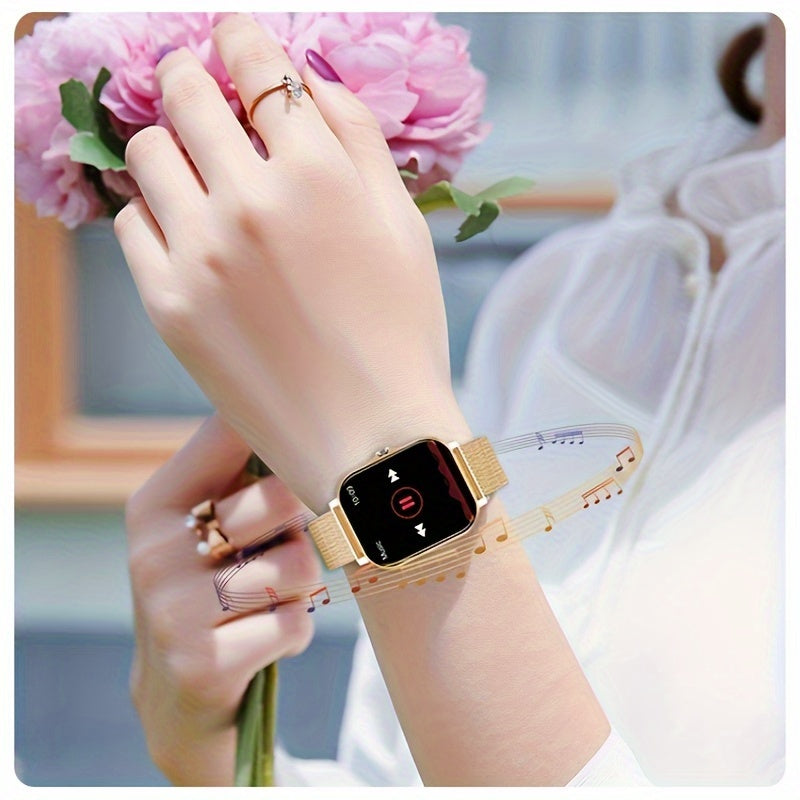 2024 Trendy Smartwatch, Versatile, Full Touch Display With Wireless Calling - Fitness Tracker, Free Steel Band, Compatible With Android And IOS, Perfect Gift For Halloween Christmas!