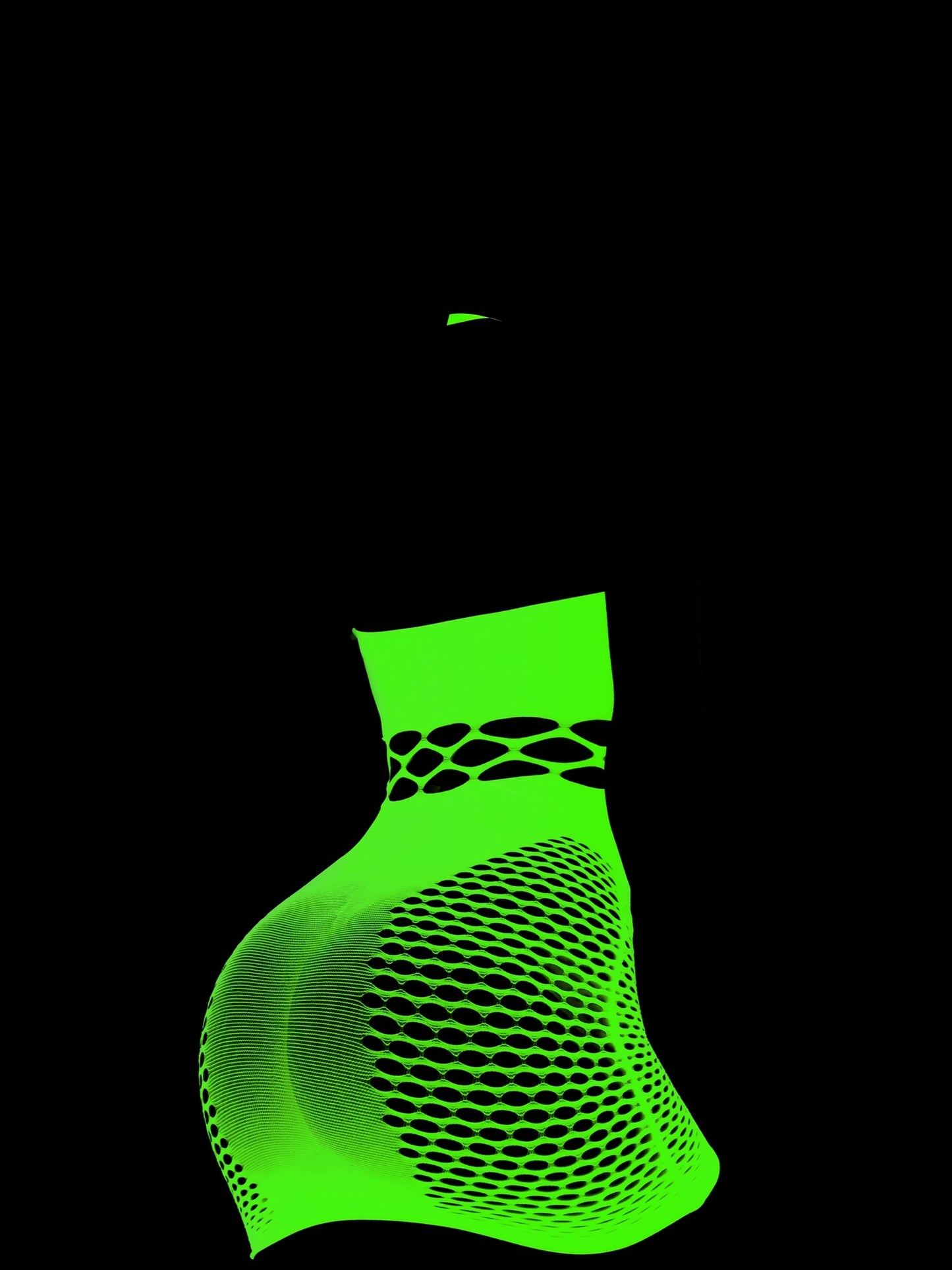 Women'S Plus Size Sexy Lace Fishnet Dress - Neon Green Cut-Out Halter Neck Bodycon Mini Dress with Sheer Mesh Panels, High Elasticity & Form-Fitting Design for Night Out, Parties, Special Occasions, Sexy Party Dress, Nightlif