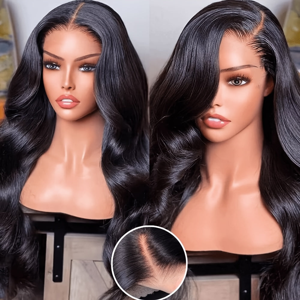 250% Upgrade High-Density 13x6 Full Glueless Wigs Human Hair Pre Plucked Pre Cut, Body Wave Lace Front Wigs Human Hair, 3D Dome Cap Ready to Wear Glueless Bleached Knots Lace Front Wig Christmas Gifts 16-40Inch