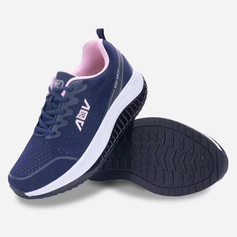 Women'S Lightweight Mesh Casual Sports Shoes - Breathable, Lace-Up Running Shoes, Comfortable Rubber Soles, Fashionable Solid-Color Casual Walking Shoes