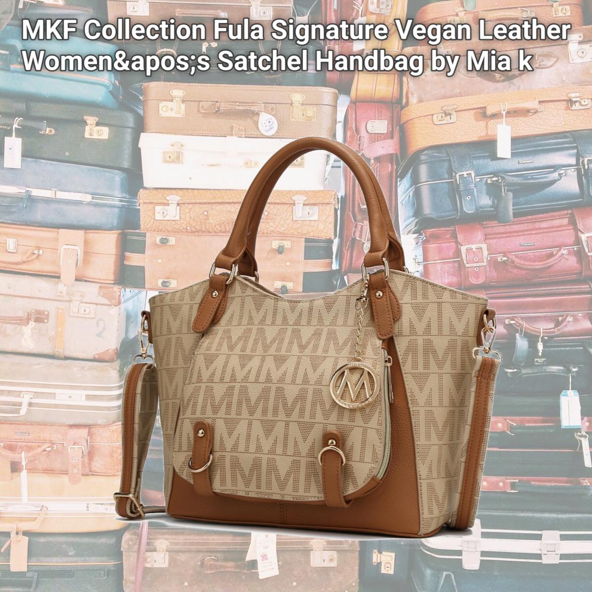 MKF Collection Fula Signature Vegan Leather Women&apos;s Satchel Handbag by Mia k