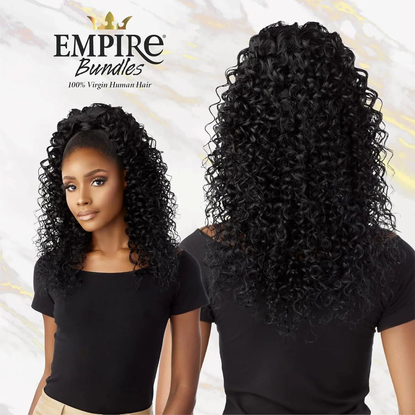 Sensationnel Empire Bundles Virgin Human Hair Weave Water Deep (10"-28") - Quick Weave, Light Weight, Soft and Smooth