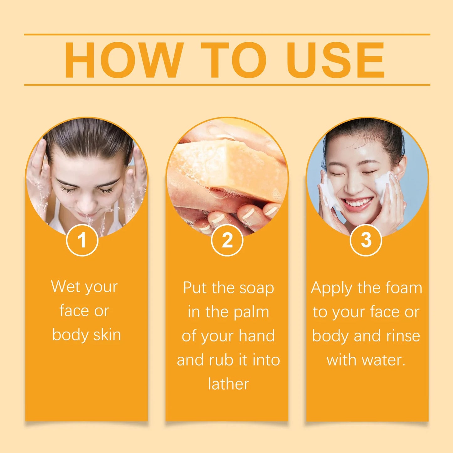 Ouhoe 100g Kojic Acid Turmeric Skin Brightening Soap Face Reduce Dark Spot Anti Acne Deep Cleansing Moisturizer Exfoliating Soap