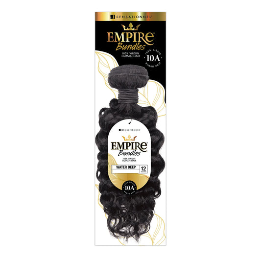 Sensationnel Empire Bundles Virgin Human Hair Weave Water Deep (10"-28") - Quick Weave, Light Weight, Soft and Smooth