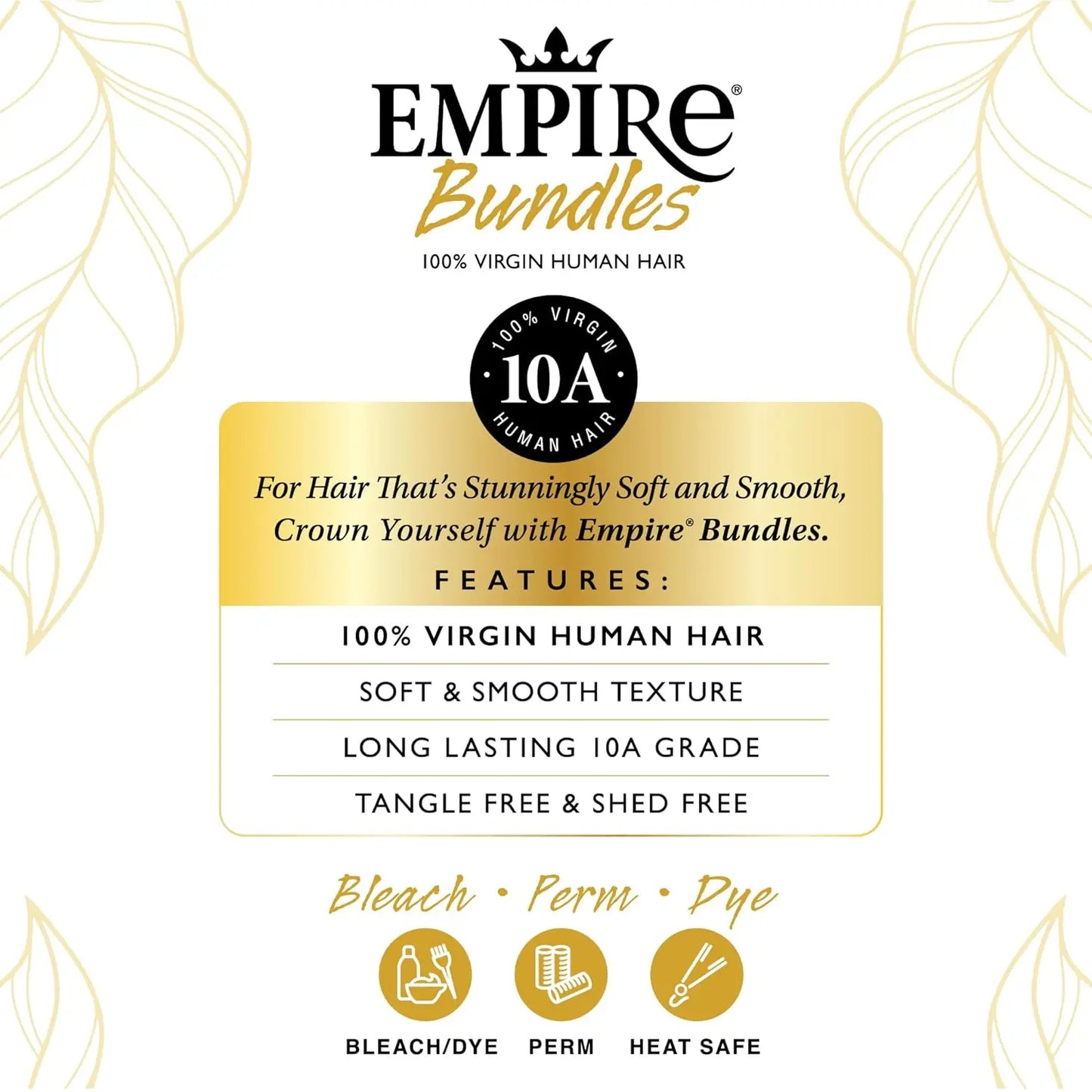 Sensationnel Empire Bundles Virgin Human Hair Weave Water Deep (10"-28") - Quick Weave, Light Weight, Soft and Smooth