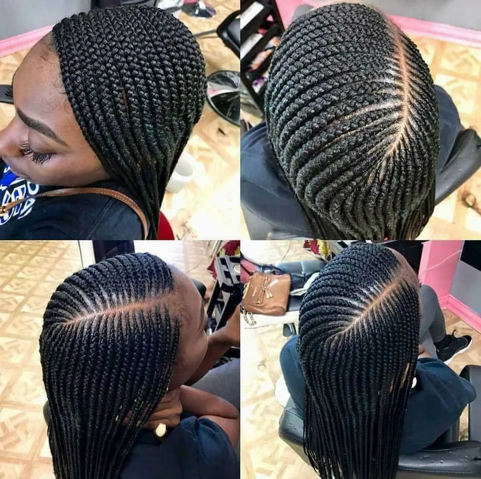 36inch Synthetic Twist Braided Wigs for Black Women Box Braided Full Lace Front Wig Adjustable Side Part Knotless Braids Wig