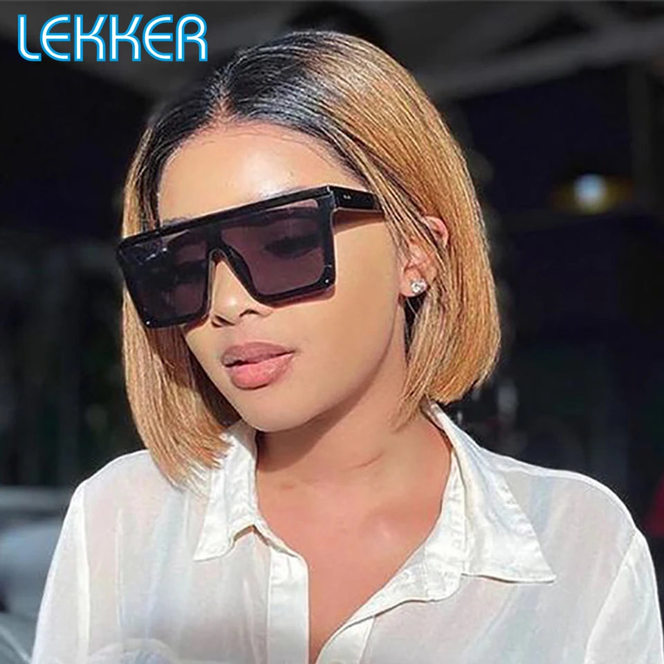 Lekker Blonde Long Pixie Cut Straight Bob 13x1 T Lace Front 100% Human Hair Wigs For Women Glueless Brazilian Remy Hair Colored