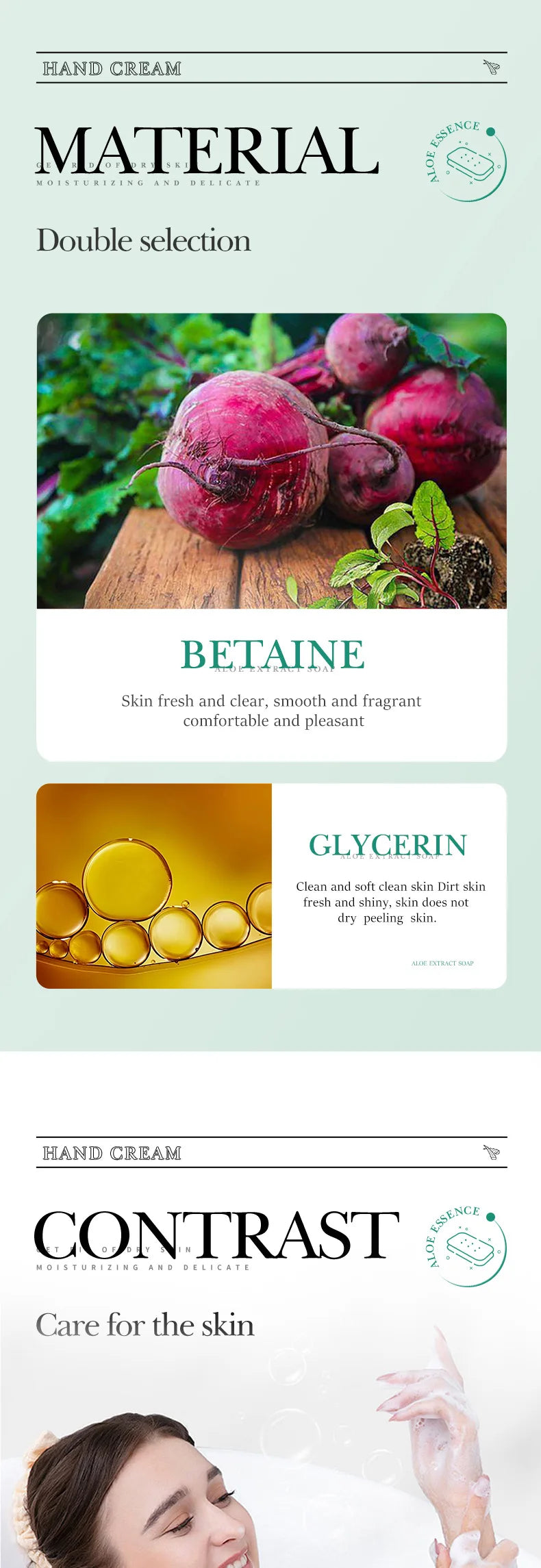 SADOER Aloe Facial Soap Face Wash Foam Facial Cleanser Moisturizing Firming Hydrating Oil Control Body Bathing Handmade Soap