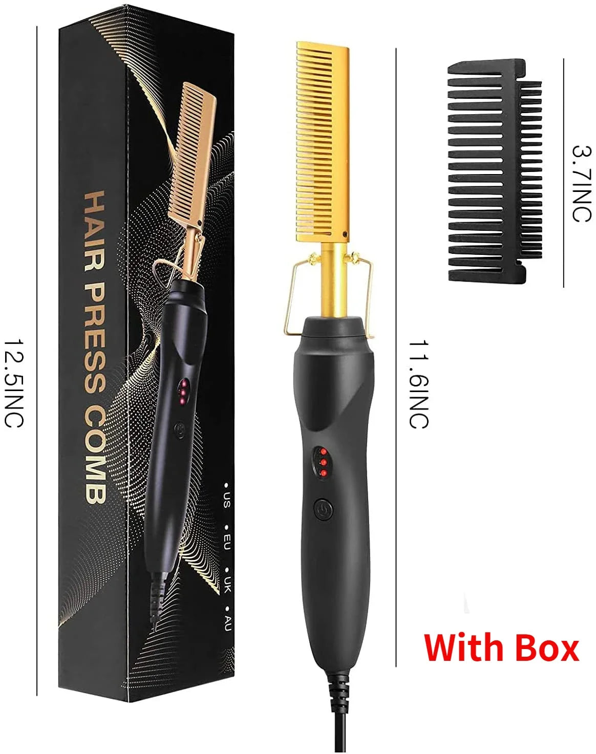 2 in 1 Electric Hot Heating Comb Hair Straightener Curler Flat Irons Wet Dry Hair Iron Straightening Brush Hair Styling Tools